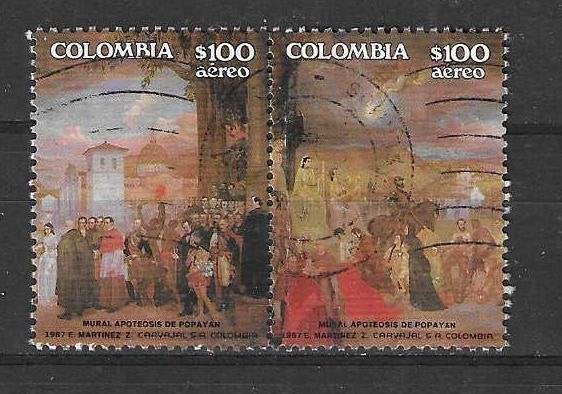 Colombia Michel 1694-1695 gestempeld, Ophalen of Verzenden, Gestempeld, Zuid-Amerika
