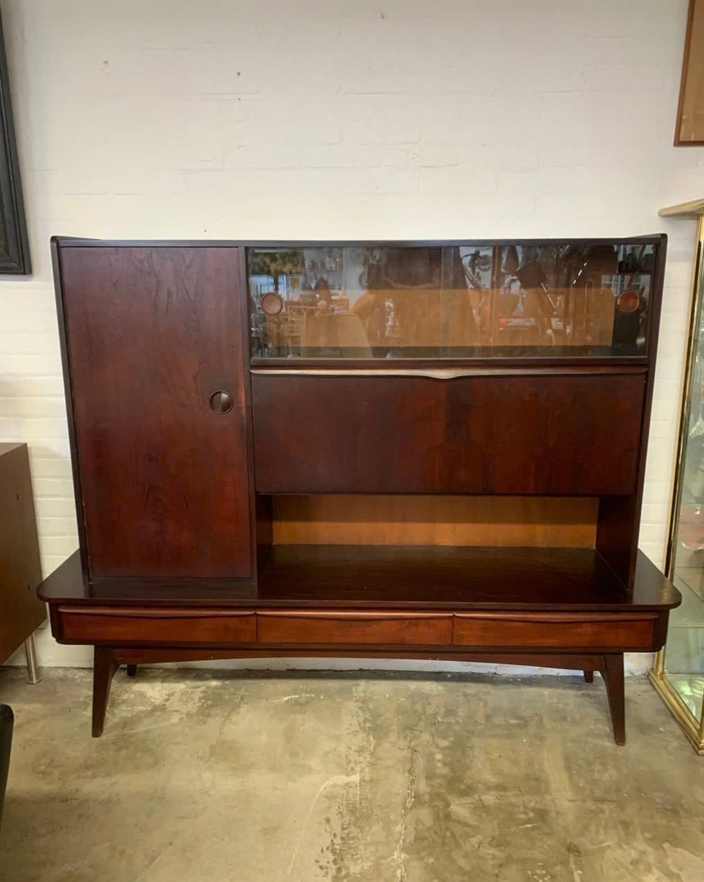 Dressoir vintage Louis van Teeffelen highboard de jaren 60., Ophalen of Verzenden