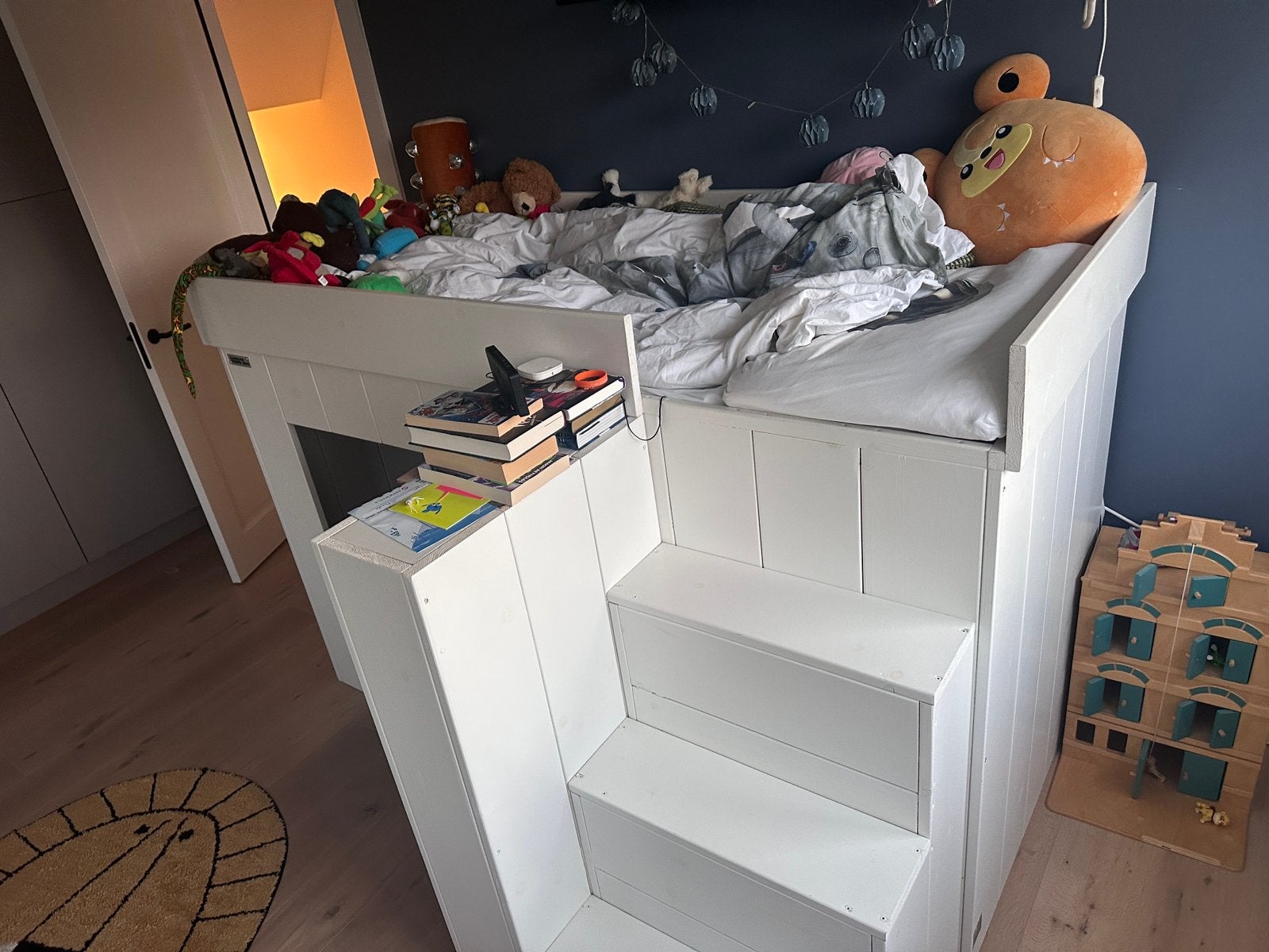 Solide houten hoogslaper, Ophalen, Gebruikt, Hoogslaper