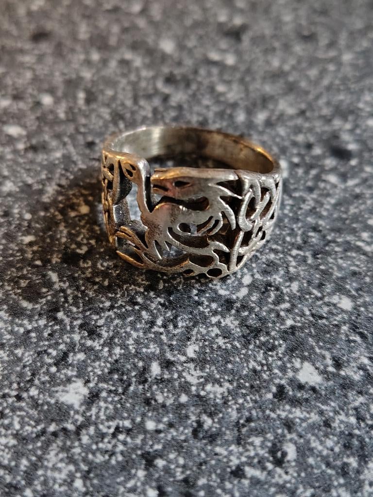 Keltische draken ring, Gebruikt, 20 of groter, Heer, Ophalen of Verzenden