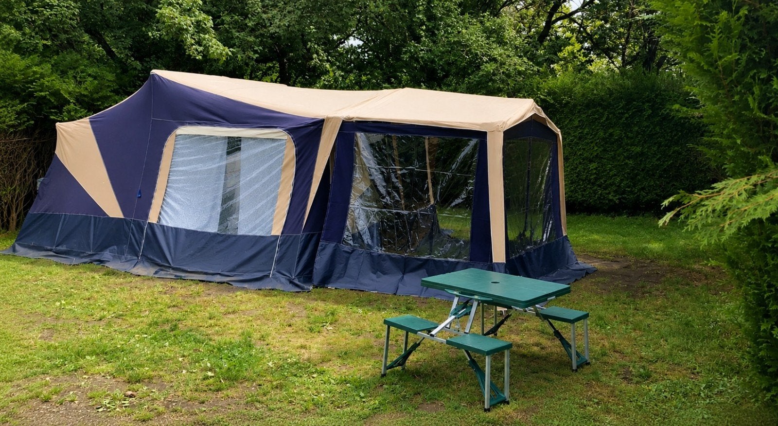 Trigano Odyssee vouwwagen uit 2014 voor 4 personen, Ophalen, Trigano, Blauw, Aanwezig