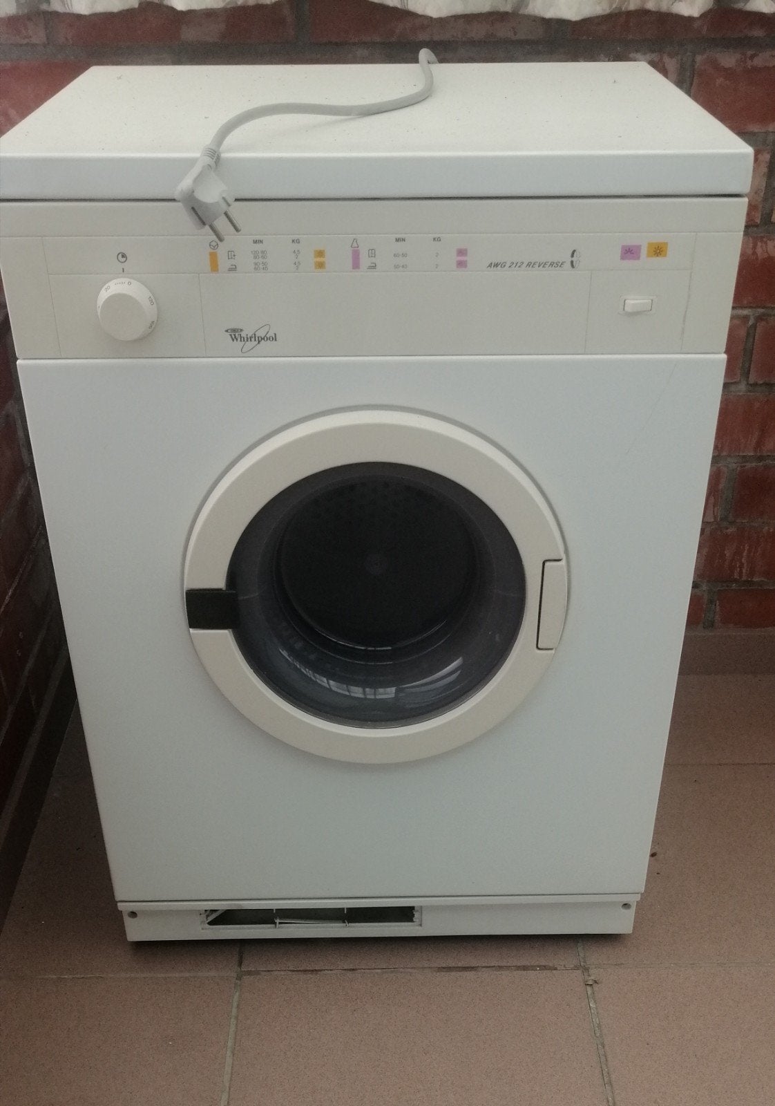 wasdroger whirlpool, Ophalen, Luchtafvoer, Minder dan 85 cm