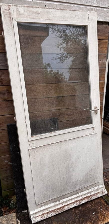 Buitendeur met Glaspaneel, Ophalen, Gebruikt, 80 tot 100 cm, Buitendeur