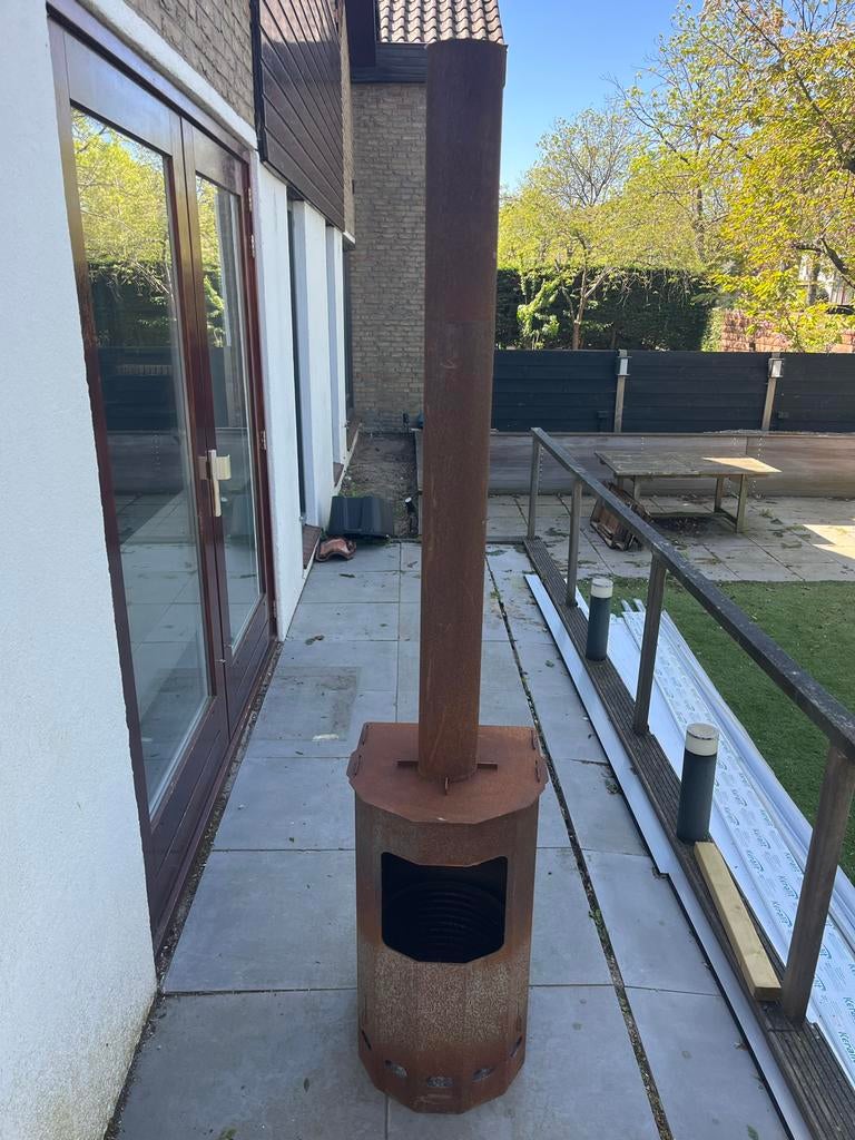 RVS kachel met pijp en waterslangen voor zwembad/ houttub, Ophalen, Gebruikt, Verwarming