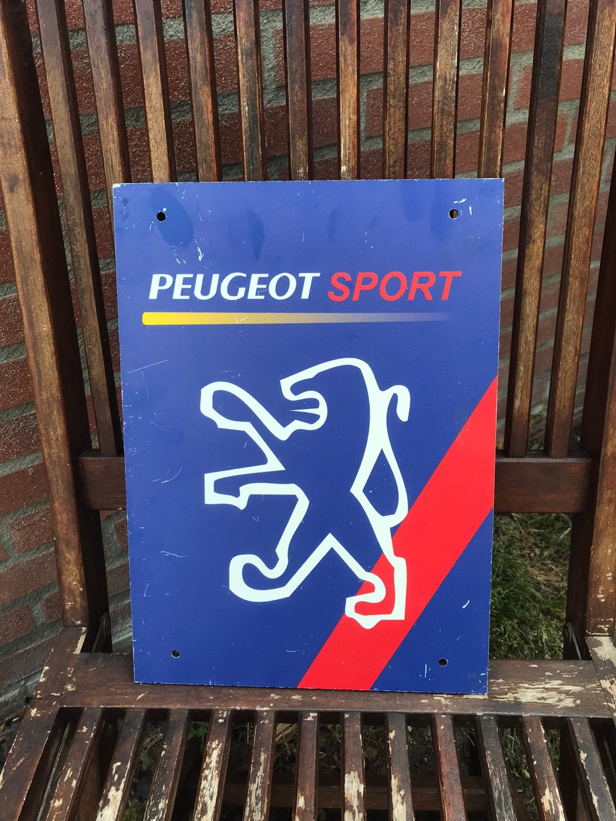 Peugeot Sport reclamebord, Ophalen of Verzenden, Gebruikt, Reclamebord
