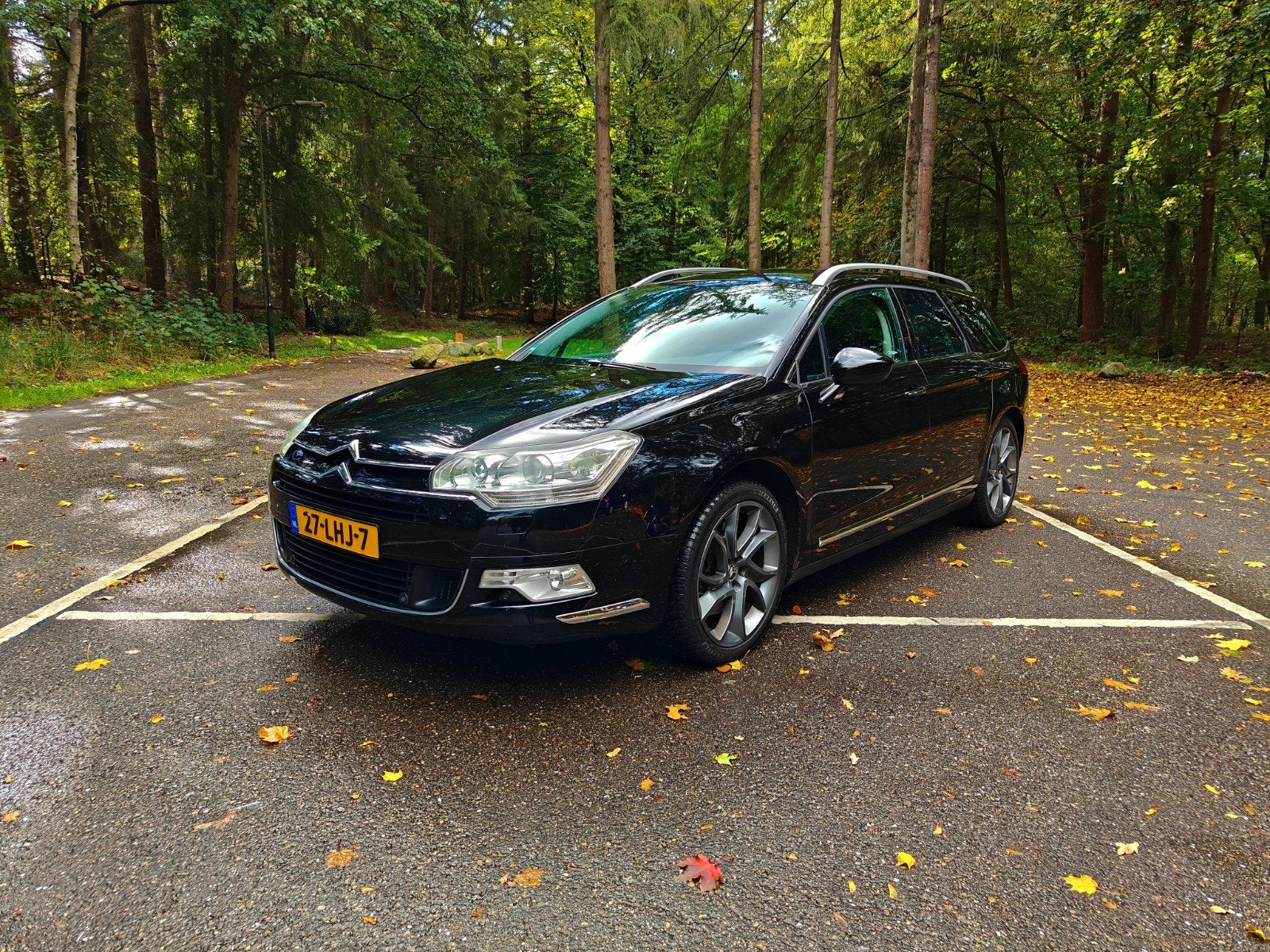 Citroën C5 Tourer 3.0 V6 HDI AUT 2010 Zwart Youngtimer, Auto's, Zwart, Leder en Stof, Zwart, Stationwagon