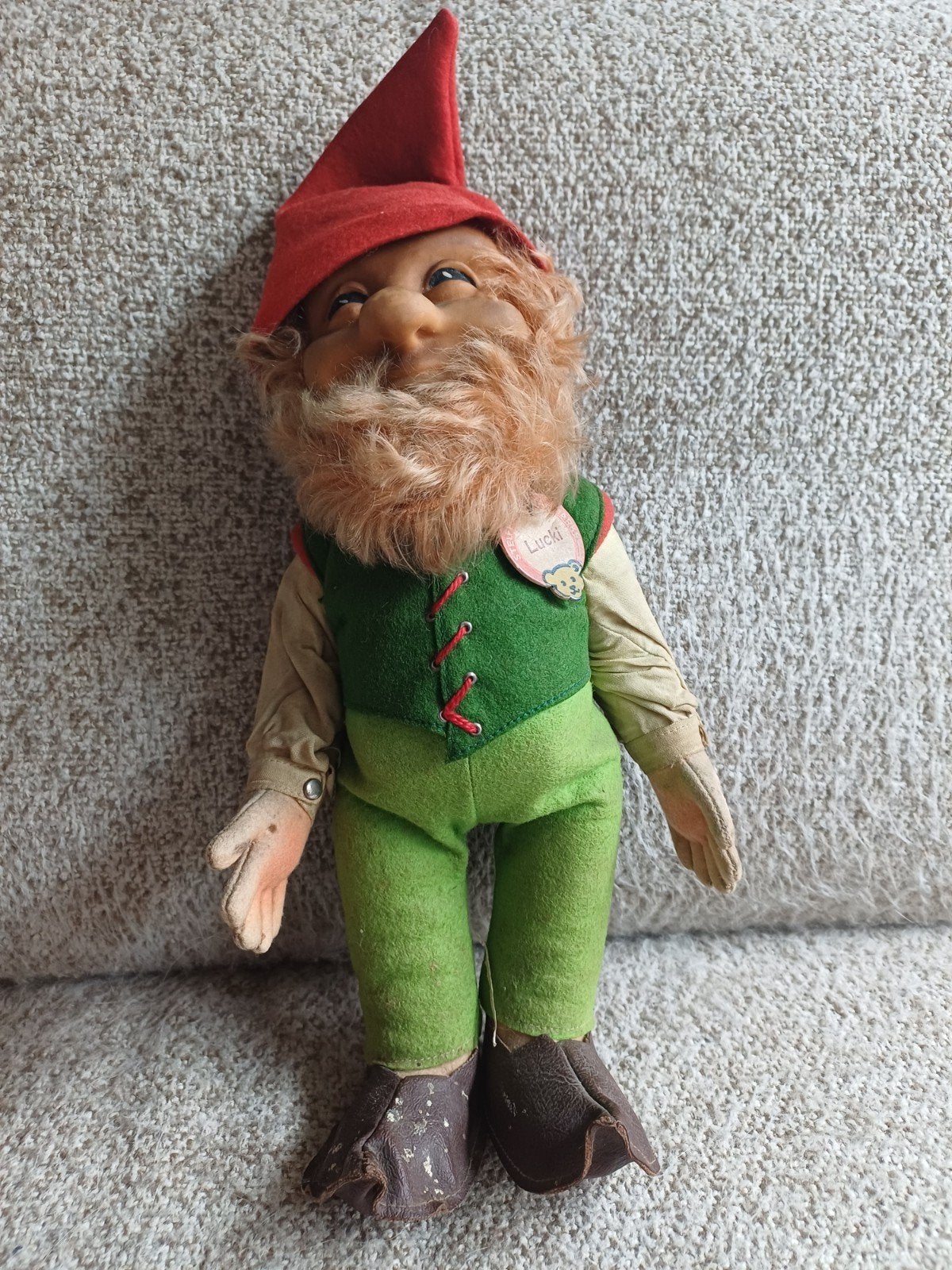 Leuke Vintage Steiff Kabouter Pucki uit de jaren 50, Verzenden, Gebruikt, Pop