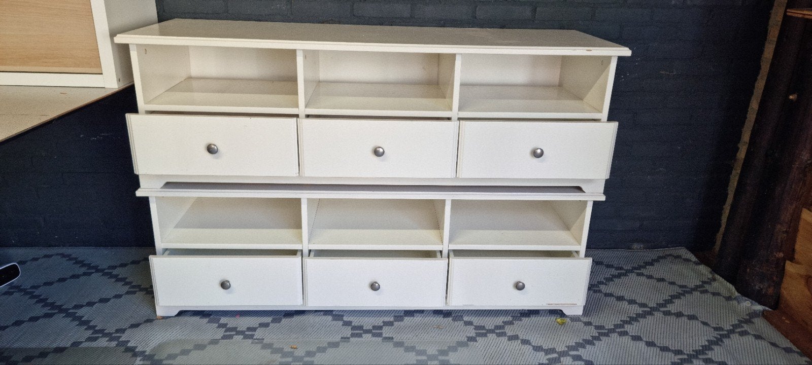 2 Houten Ladekasten - Ideaal voor Hobbyruimte of Schuur, Gebruikt, 100 tot 150 cm, Ophalen of Verzenden, Minder dan 100 cm