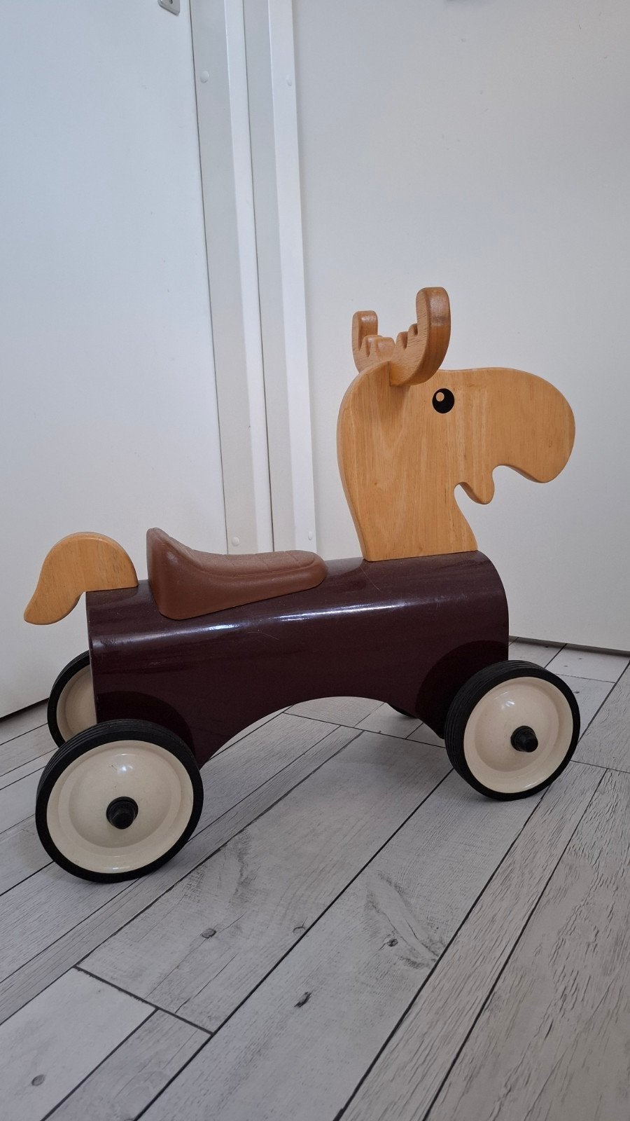 Houten loopfiets eland voor kinderen, Ophalen, Gebruikt, Rij- of Hobbelspeelgoed