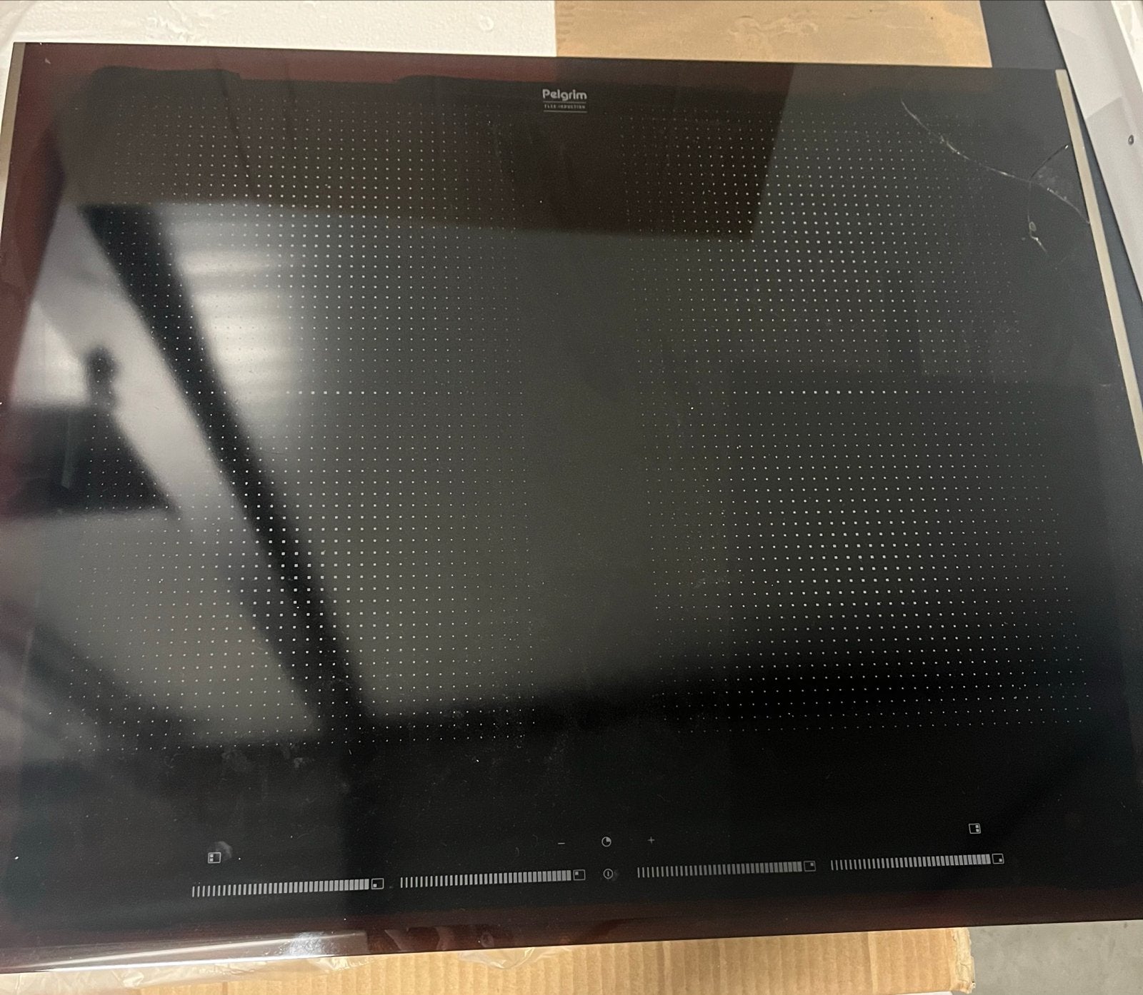 Pelgrim Inductiekookplaat - Glas defect, werkt perfect, Witgoed en Apparatuur, Ophalen, Gebruikt, 4 kookzones, Inbouw