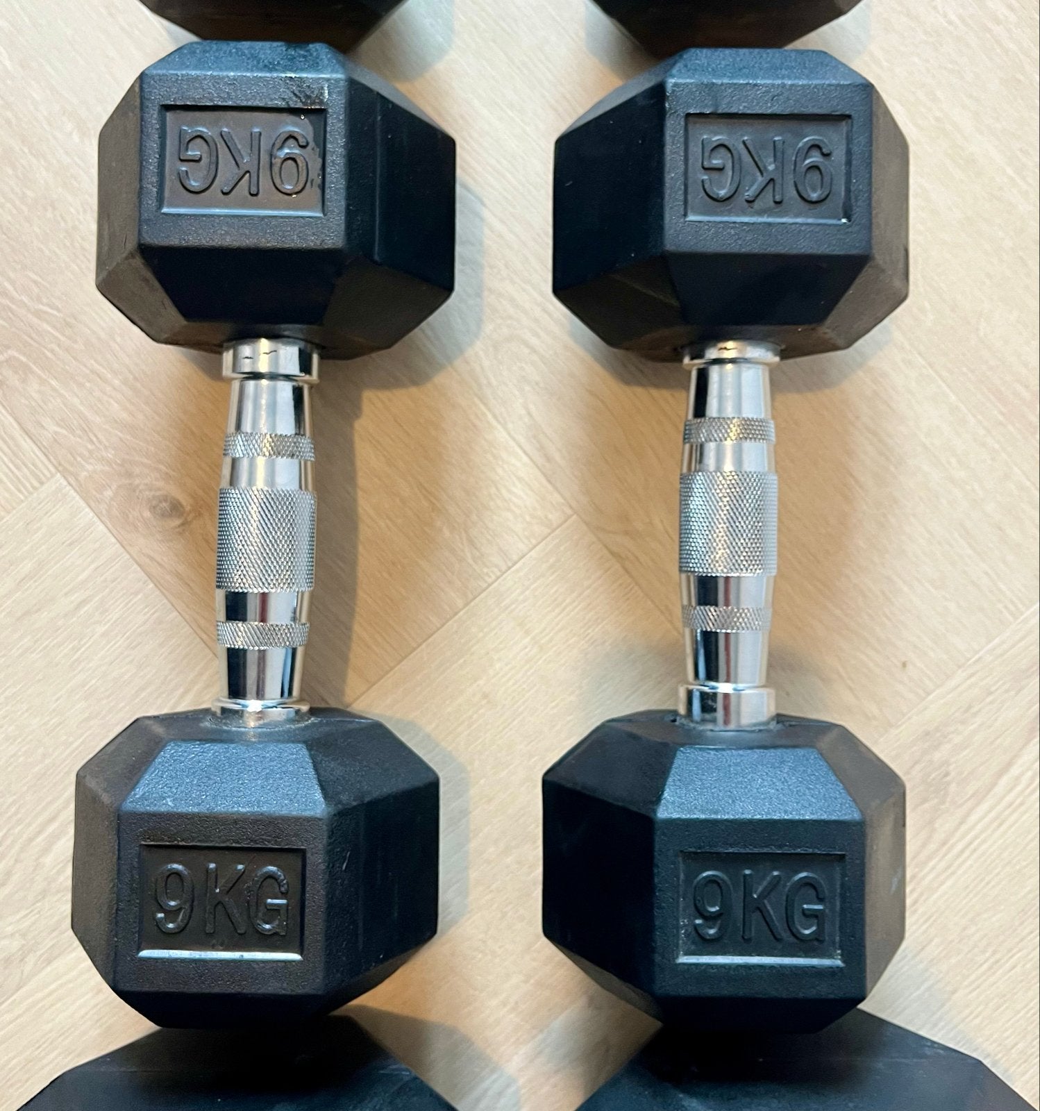 Hexagonale dumbbells - diverse gewichten, Sport en Fitness, Fitnessmaterialen, Ophalen of Verzenden, Gebruikt, Armen, Dumbbell