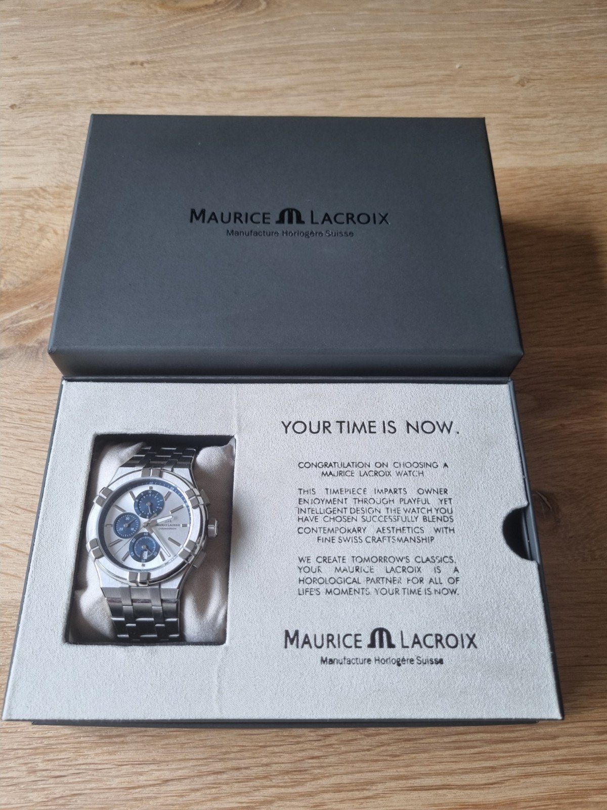 Maurice Lacroix Aikon Quartz Chronograph - AI1118-SS002-230-, Verzenden, Staal, Staal, Overige merken