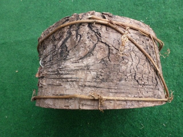 NIEUW 18 ronde bruine houten schors mandje met plastic, Ophalen of Verzenden, Nieuw