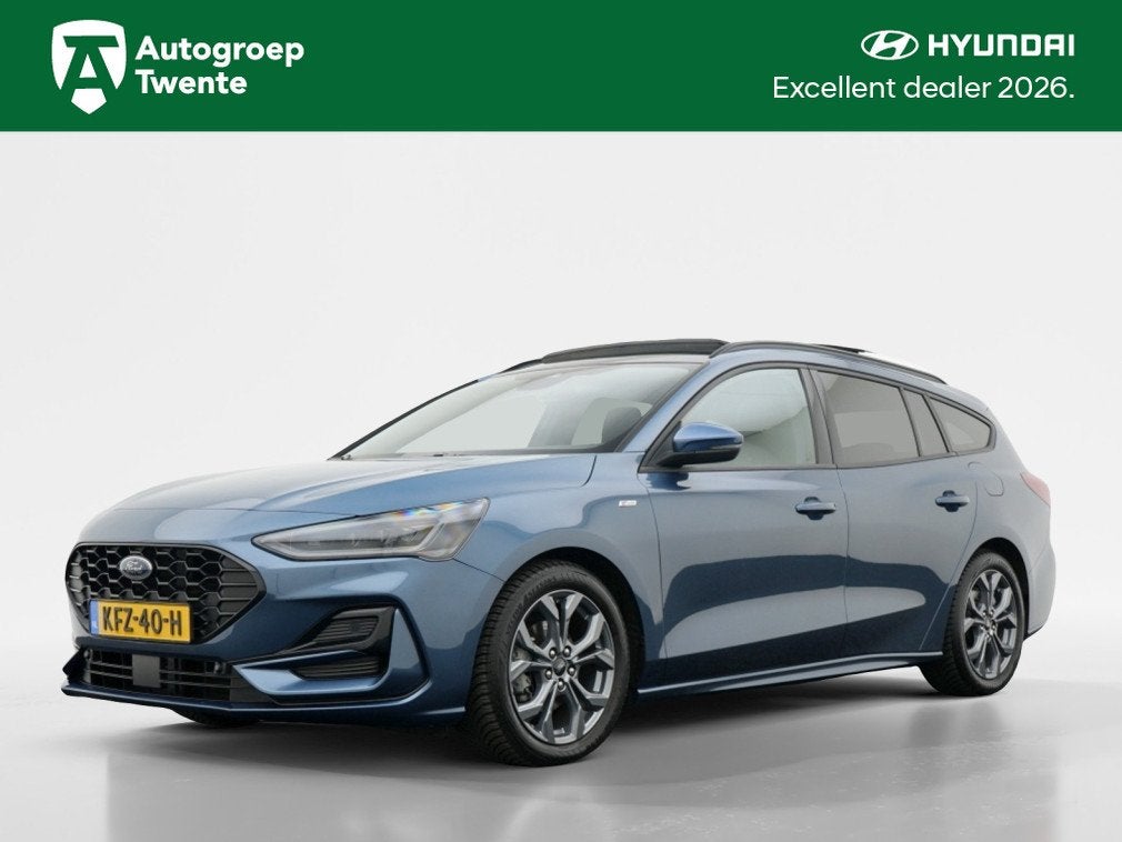 Ford FOCUS Wagon 1.0 EcoBoost Hybrid ST Line X | Navi | Trek, Stof, Gebruikt, 1404 kg, Blauw
