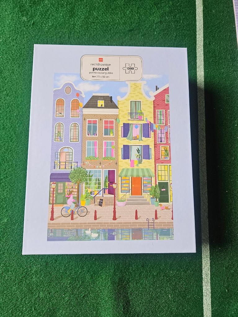 HEMA puzzel GRACHTENPANDEN, Ophalen, 500 t/m 1500 stukjes, Zo goed als nieuw, Legpuzzel