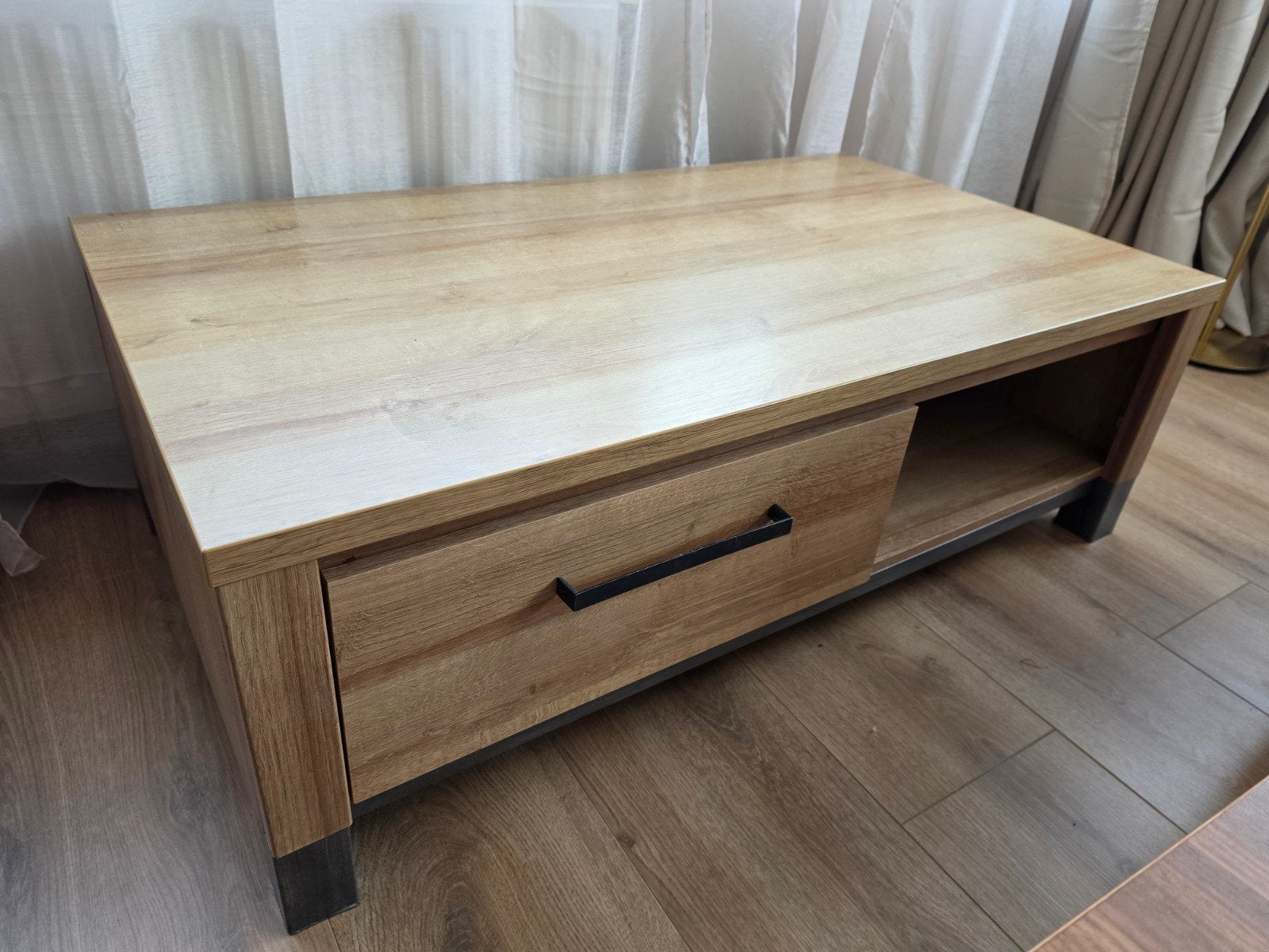 Salontafel Finn - licht eikenkleur - 39x118x67 cm leenbakker, Gebruikt, 100 tot 150 cm, 50 tot 100 cm, Modern