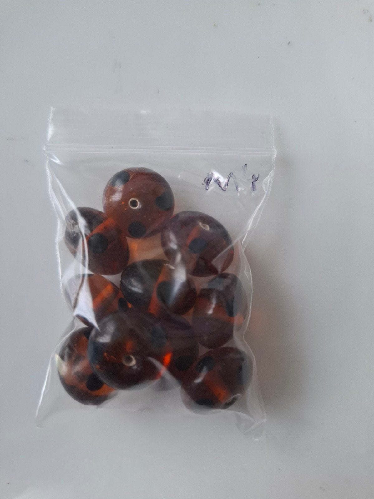 10 stuks lampwork glaskralen bruin oranje zwart kralen, Kraal, -, -, Ophalen of Verzenden