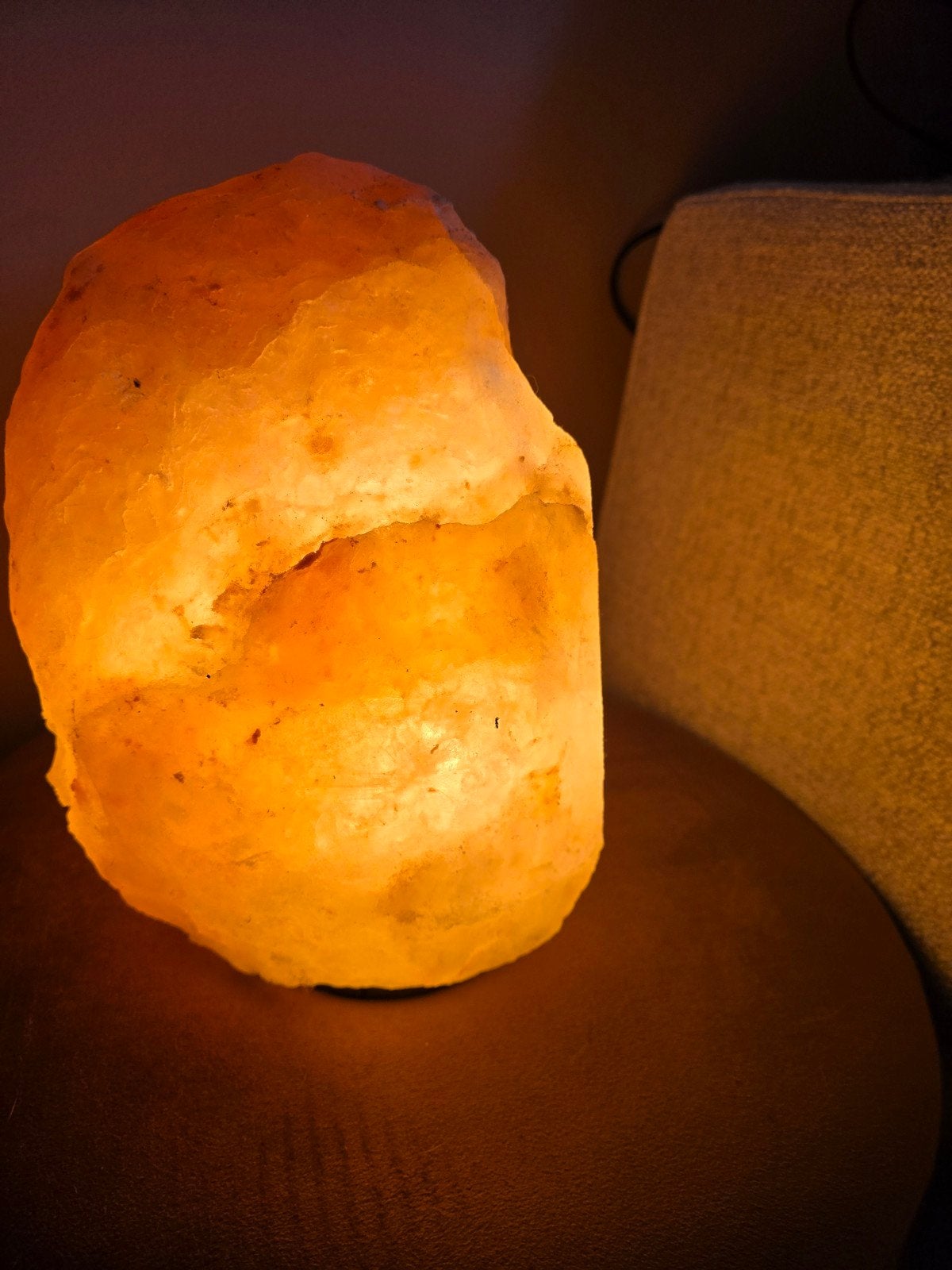 Prachtige zoutsteen lamp / sfeerlicht - INFO ZIE ADVERTENTIE, Ophalen of Verzenden, Zo goed als nieuw