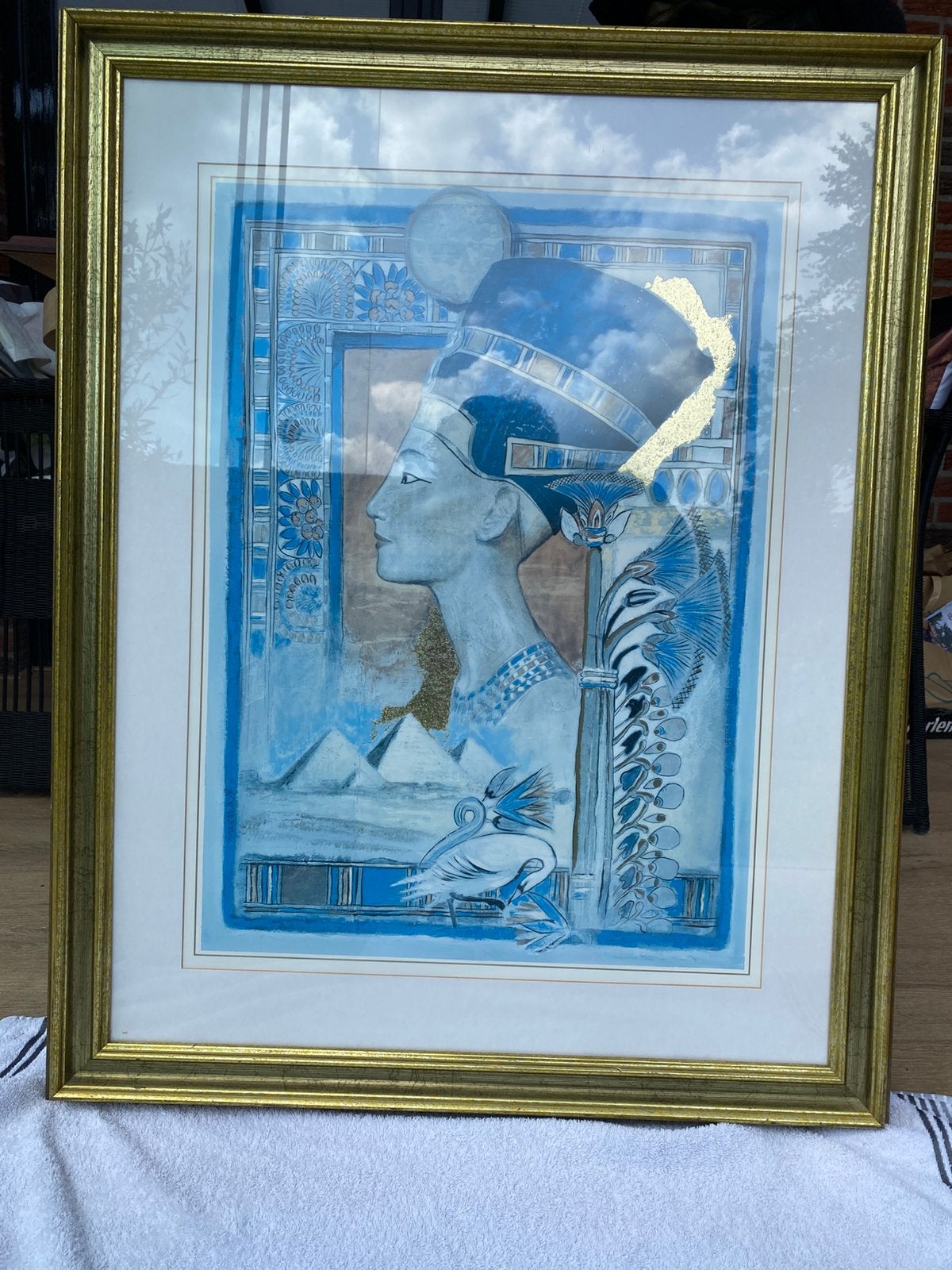 Poster Nefertiti in mooie lijst, Verzamelen, Posters, Ophalen, A1 t/m A3
