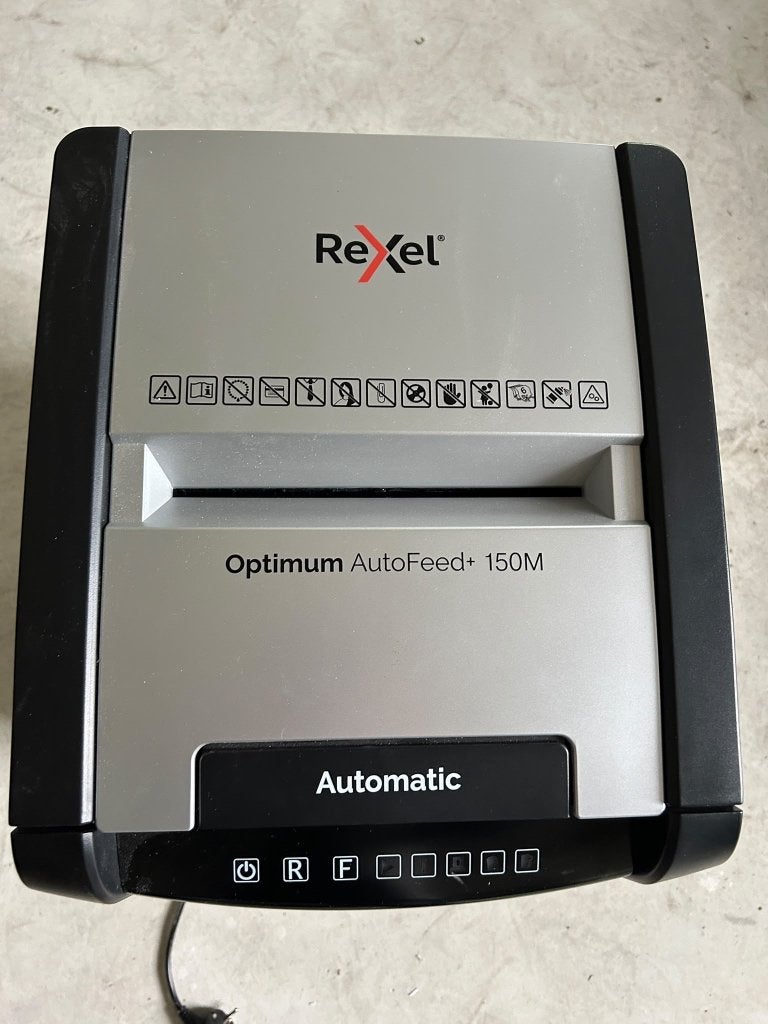 Rexel Optimum AutoFeed+150M-Automatische papierversnipperaar, Ophalen, Zo goed als nieuw