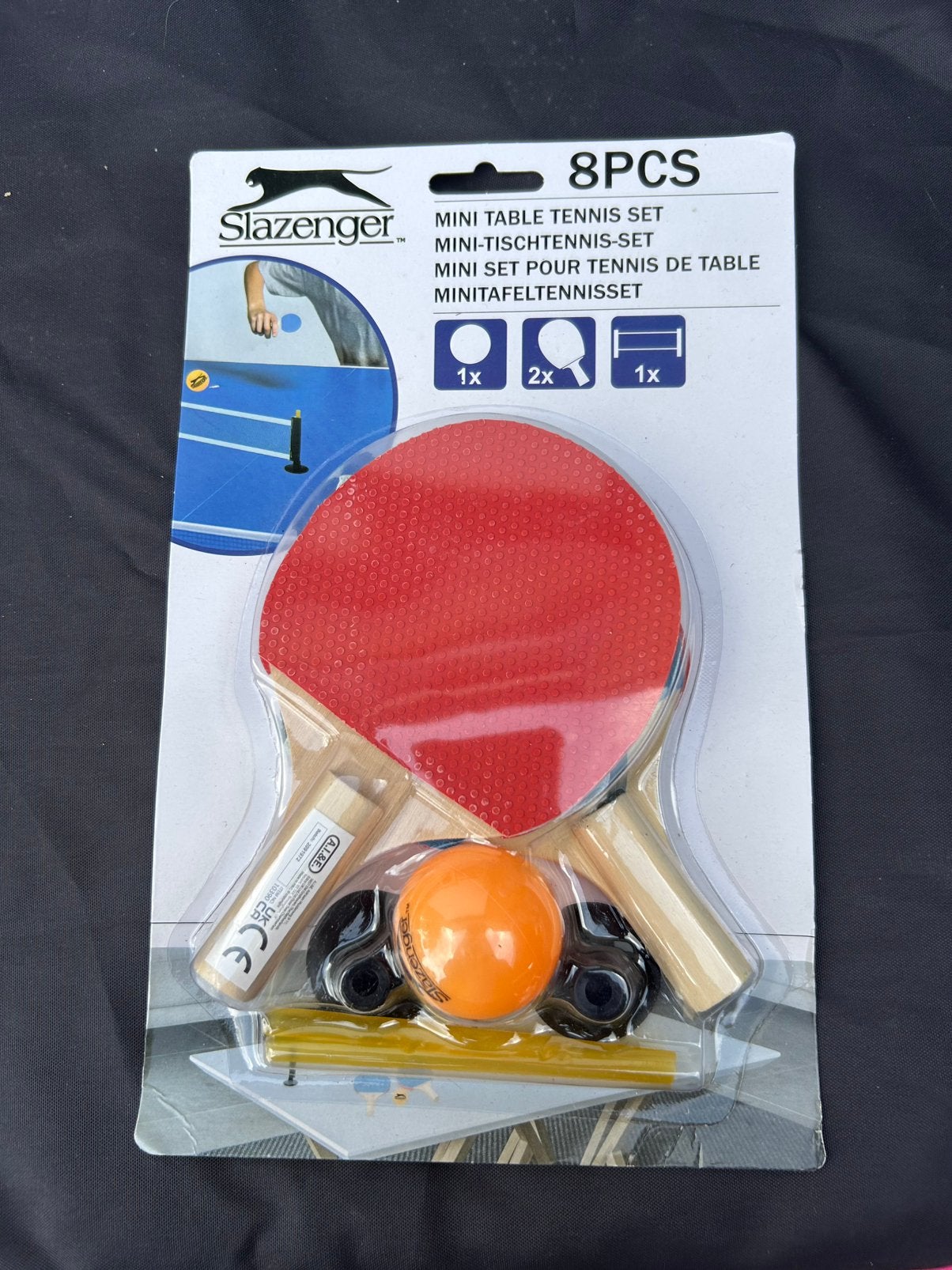 Slazenger mini tafeltennisset, Sport en Fitness, Ophalen of Verzenden, Nieuw, Net, Batje(s) of Balletje(s)