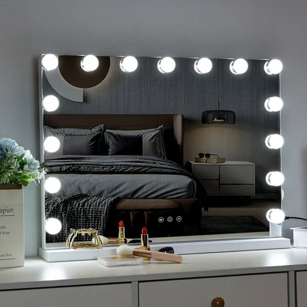 Make up Spiegel met Verlichting - Hollywood Spiegel - LED, Minder dan 50 cm, Nieuw, Ophalen of Verzenden, Minder dan 100 cm