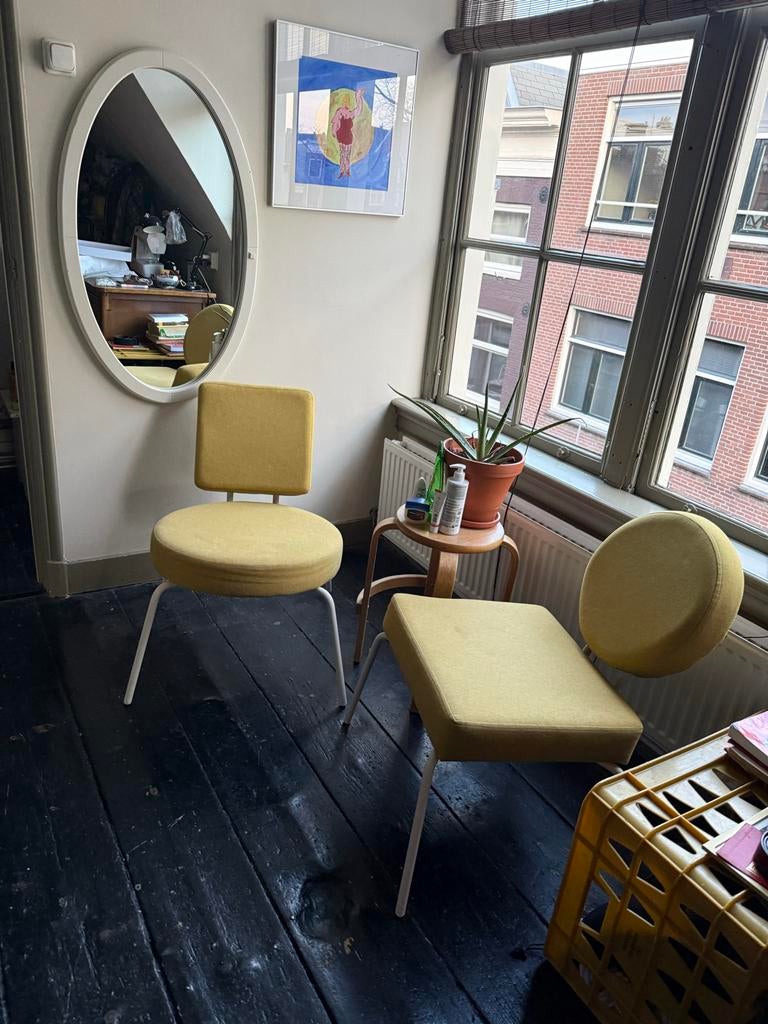 Gele lounge design stoelen van Puik, Ophalen, Twee, Overige kleuren, Zo goed als nieuw