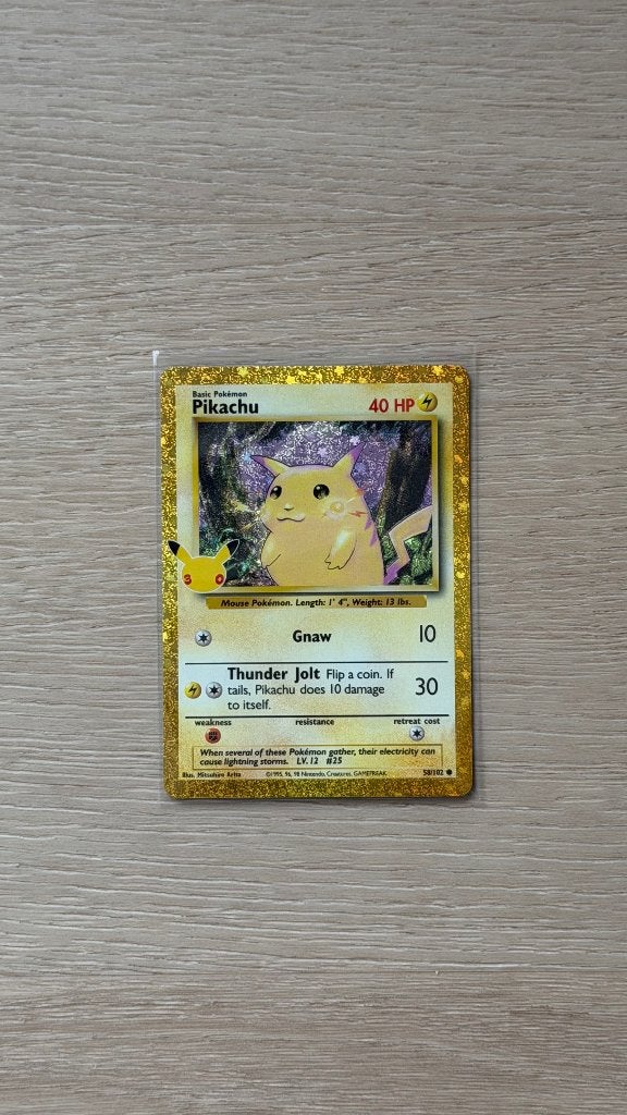 Pokemon Pikachu (30C BS 58) 30th Celebration, Ophalen of Verzenden, Zo goed als nieuw, Losse kaart