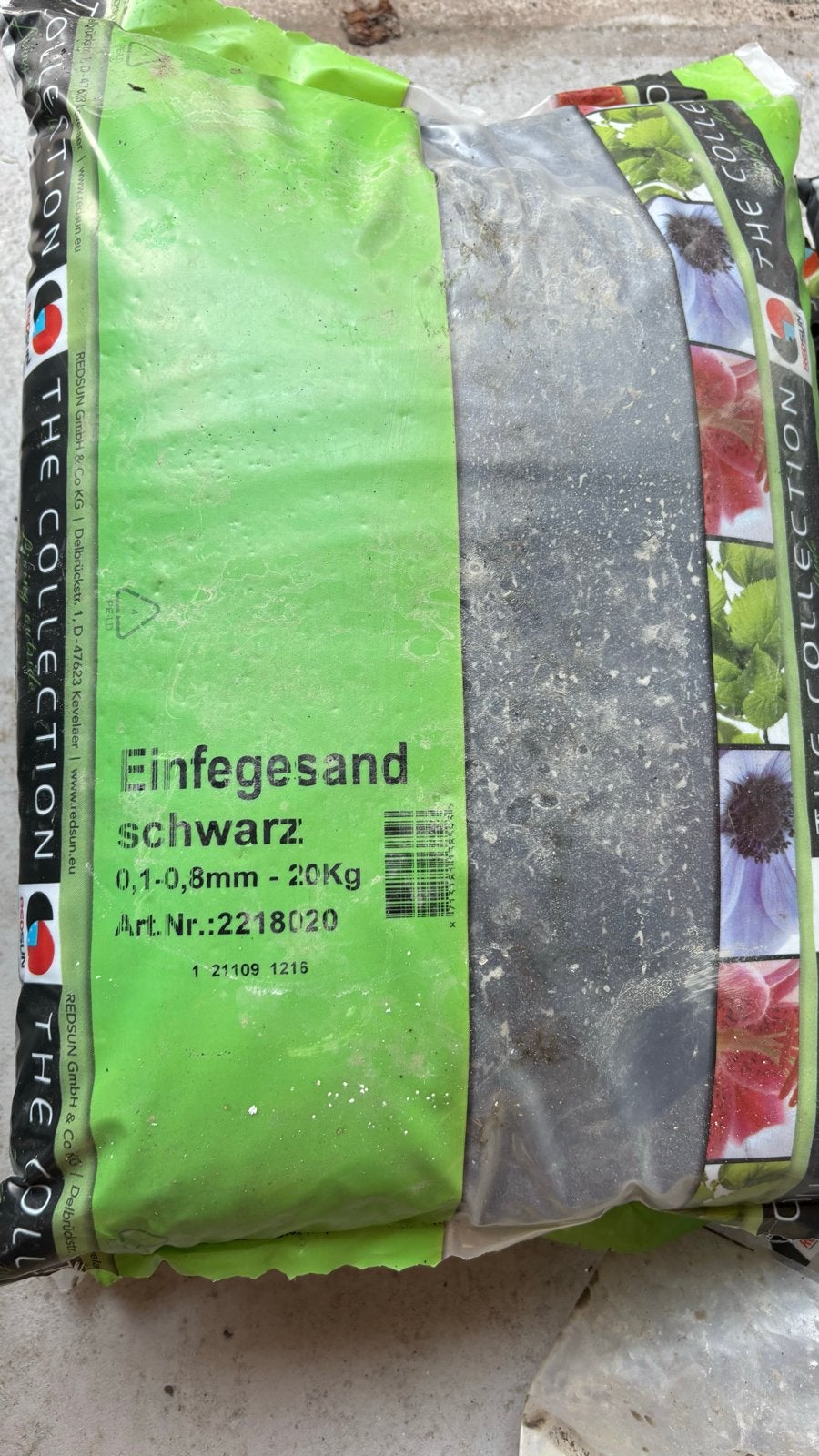 Inveegzand zwart 0,1-0,8mm 20kg - Voegzand, Ophalen, Nieuw, Voegzand
