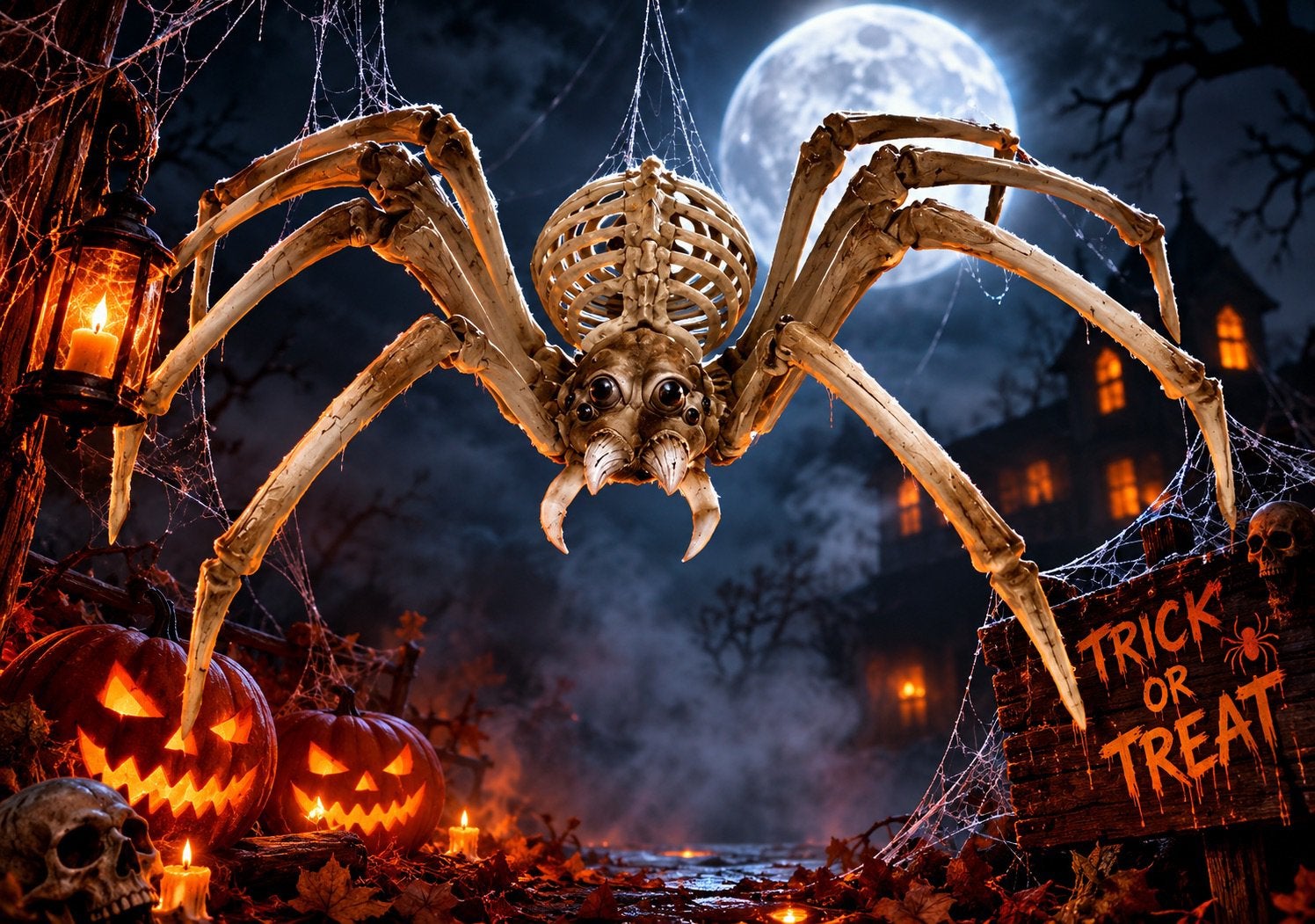 Halloween spin skelet, Ophalen of Verzenden