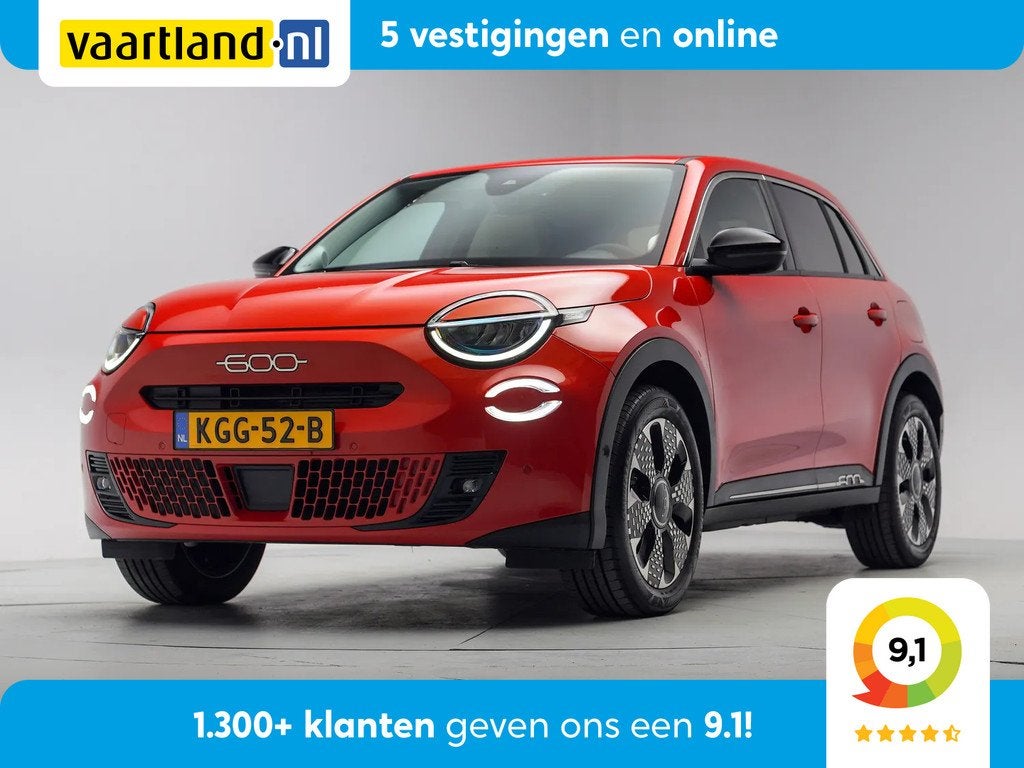 Fiat 600 600 e La Prima 54 kWh [ Navi Camera Apple / Android, Auto's, Automaat, Automatische klimaatregeling, 0 cilinders, Gebruikt