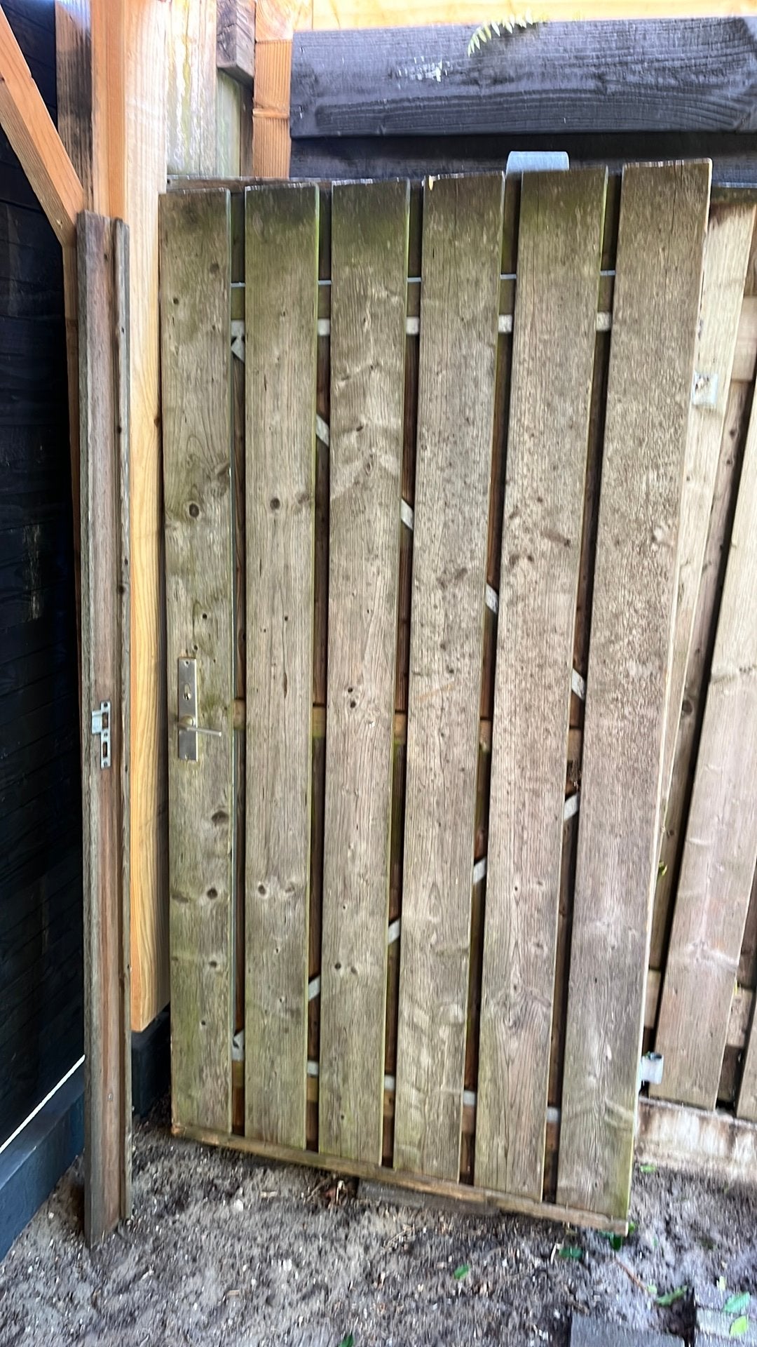 Poort/schutting deur. 200x100, Ophalen, Gebruikt, Minder dan 3 meter, 2 meter of meer
