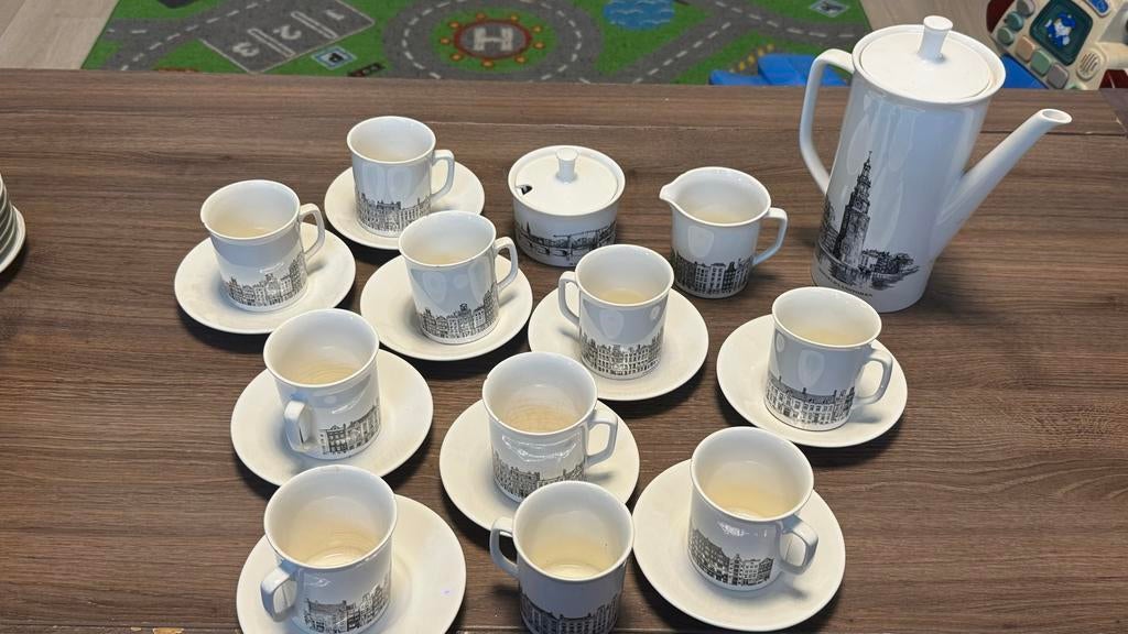 Villeroy & Boch koffieservies Westertoren Amsterdam, Huis en Inrichting, Keuken | Servies, Gebruikt, Keramiek, Ophalen of Verzenden