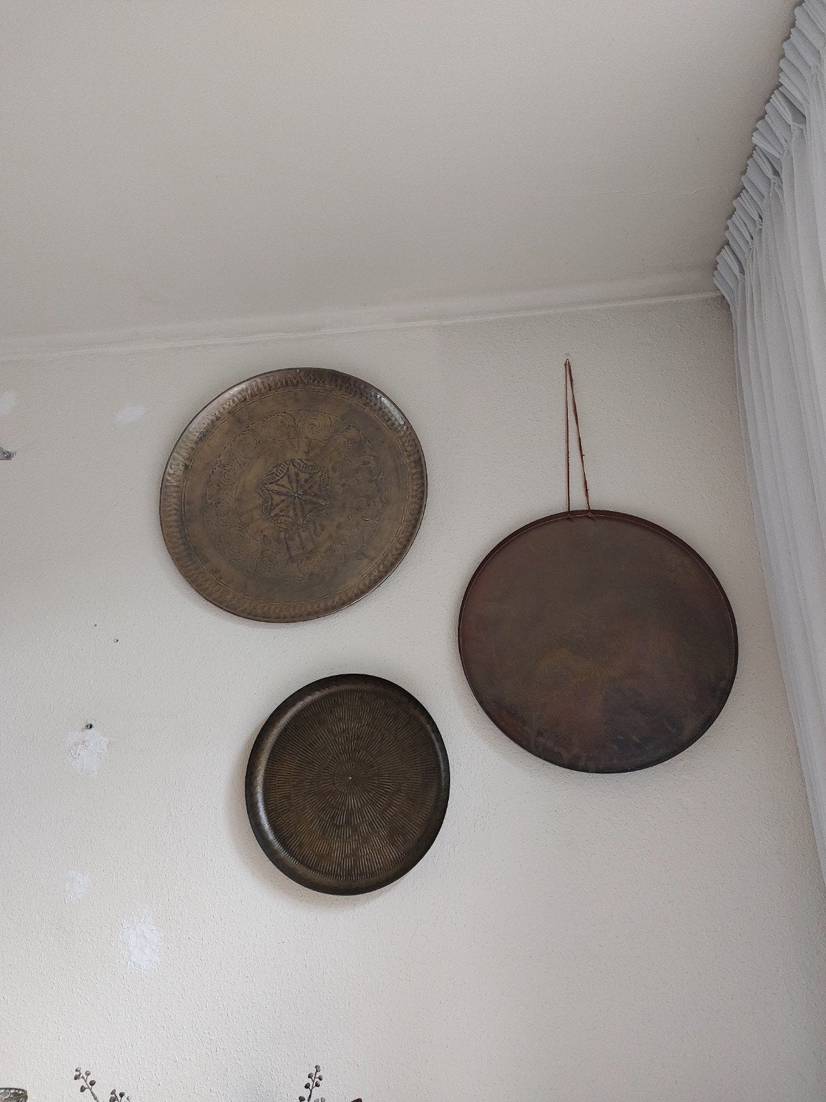 3 schalen bronzen schalen wanddecoratie BePureHome, Ophalen, Rond