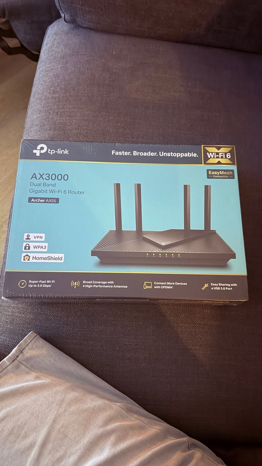 TP-Link AX3000 Dual-Band Gigabit Wi-Fi 6 Router Archer AX55, Ophalen, Nieuw, Router