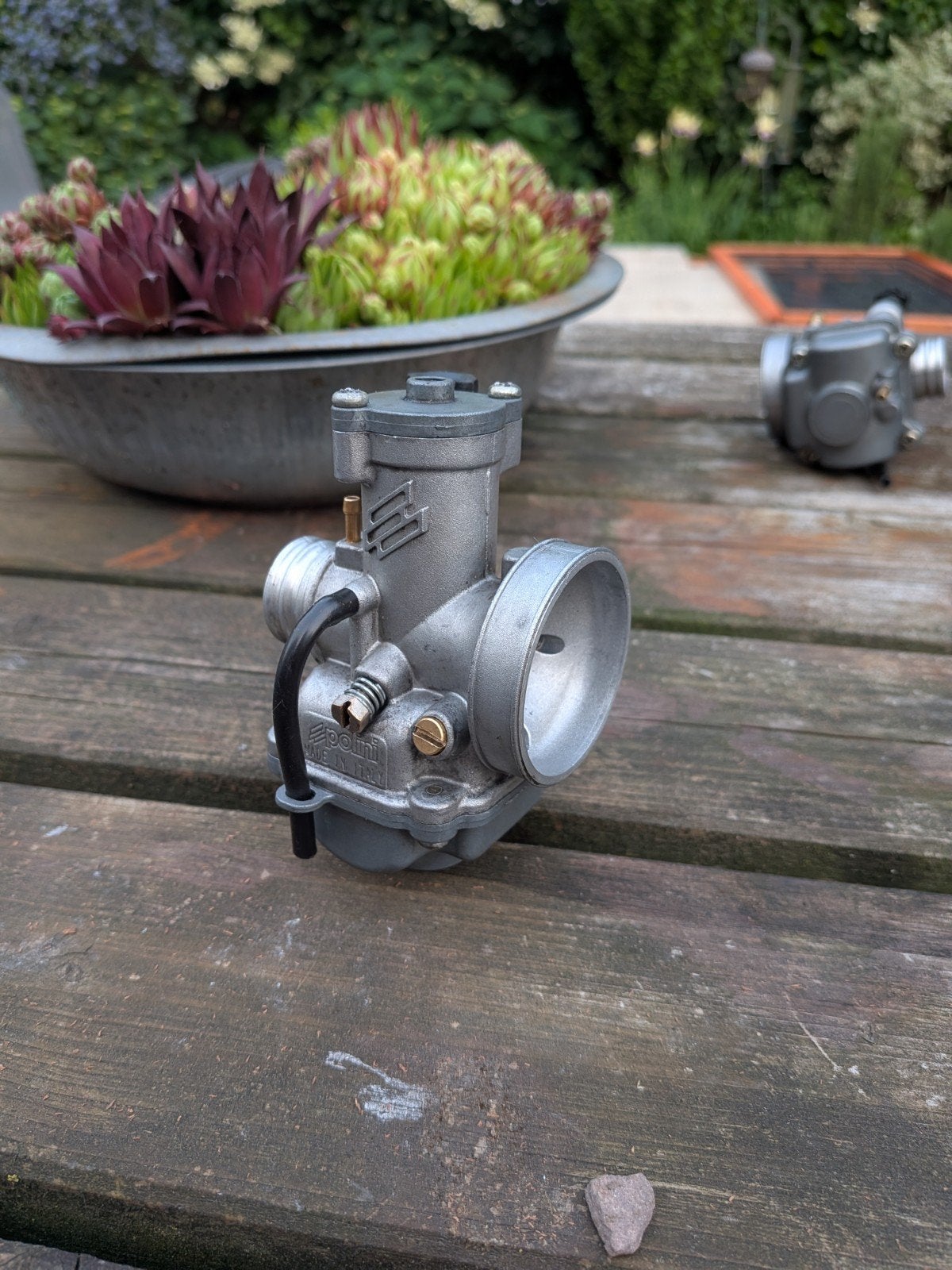 Polini CP 21mm Carburateur met Handchoke en Spruitstuk, Ophalen of Verzenden, Zo goed als nieuw, Carburateur