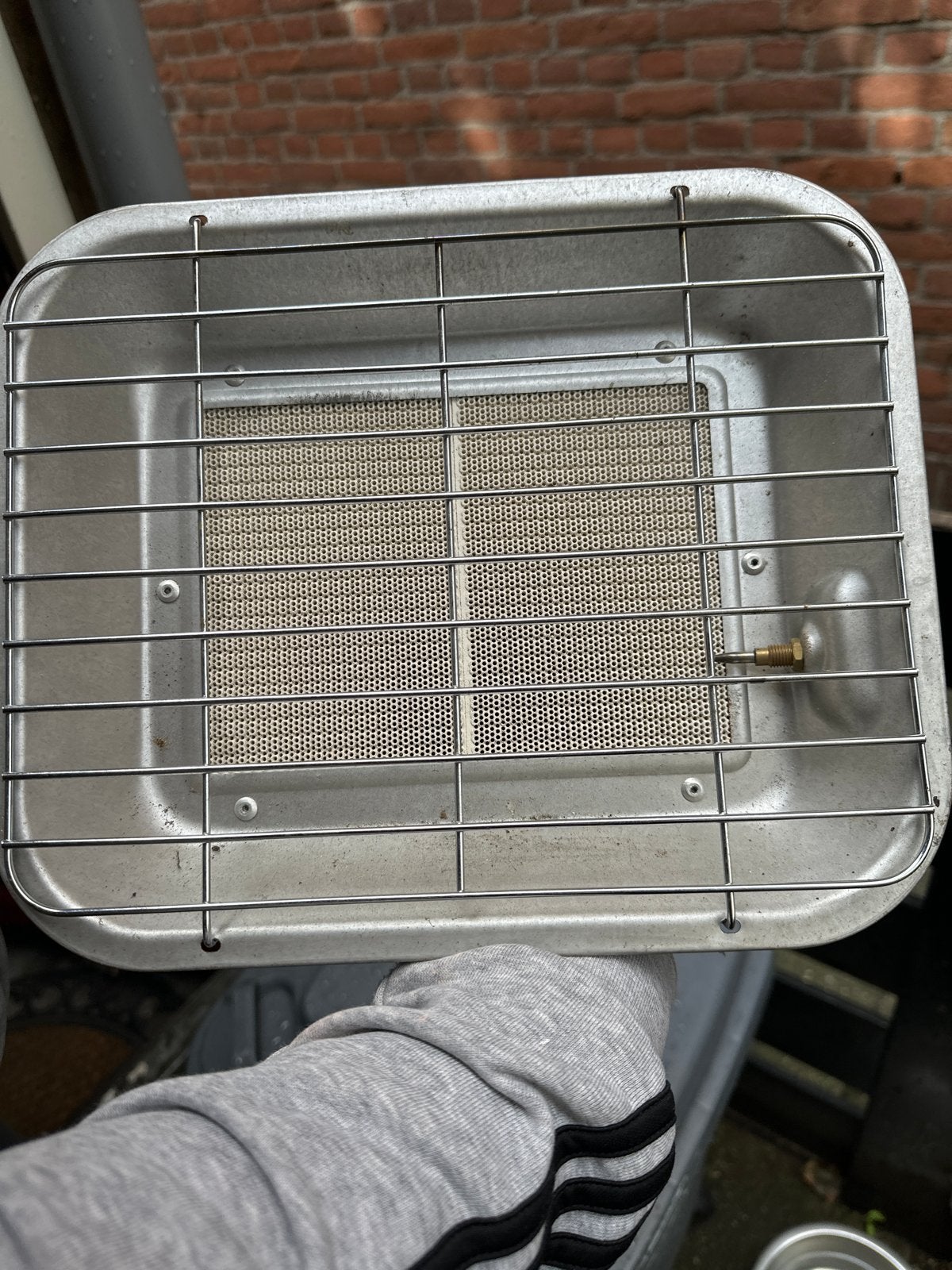 Gimeg GSF-100 terraskacheltje op gas, Ophalen, Gebruikt, Gas, Vrijstaand
