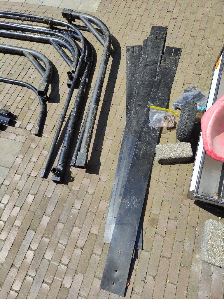 Trampoline rechthoekig 244 x 427 frame, Ophalen, Gebruikt