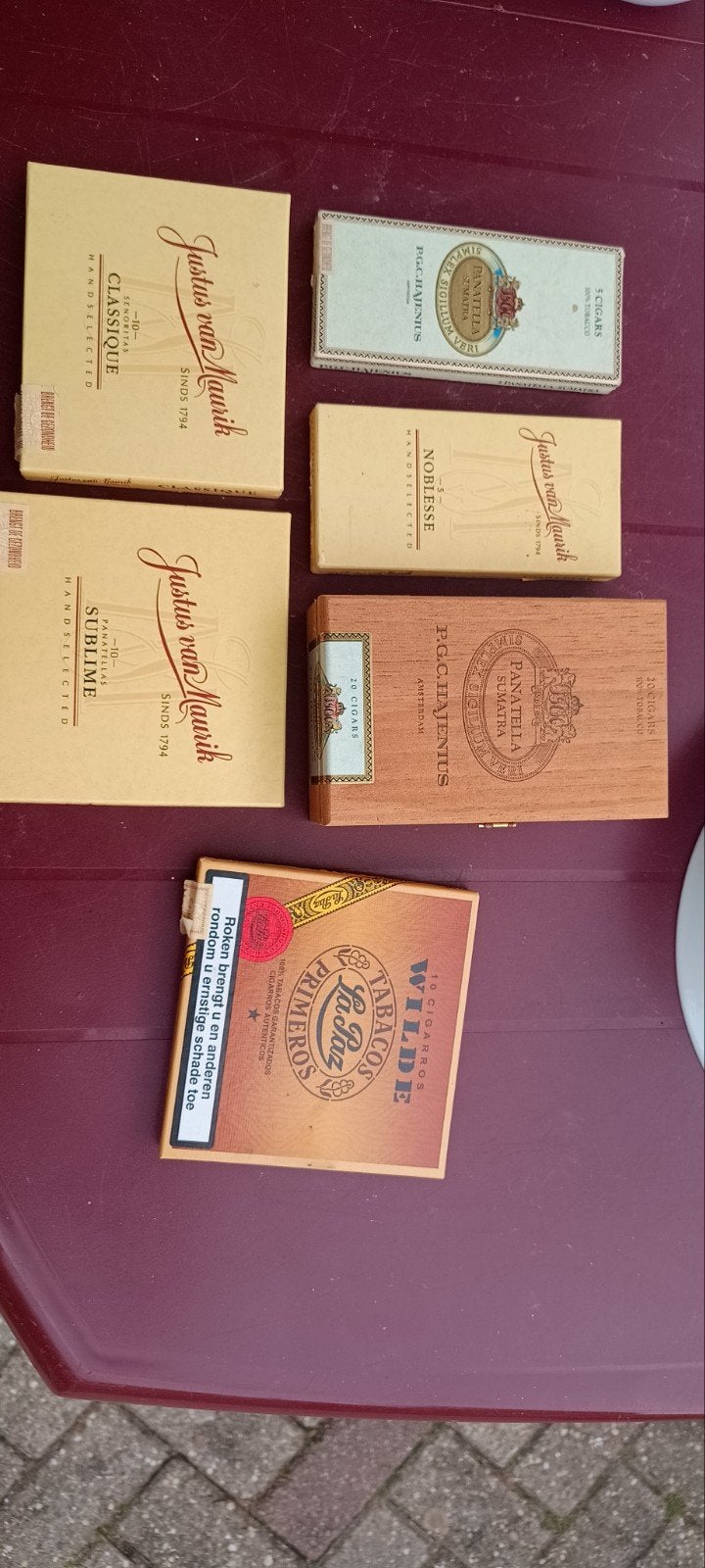 Diverse sigarenkistjes en verpakkingen - Vintage collectie, Verzamelen, Ophalen of Verzenden, Gebruikt, Tabaksdoos of Verpakking