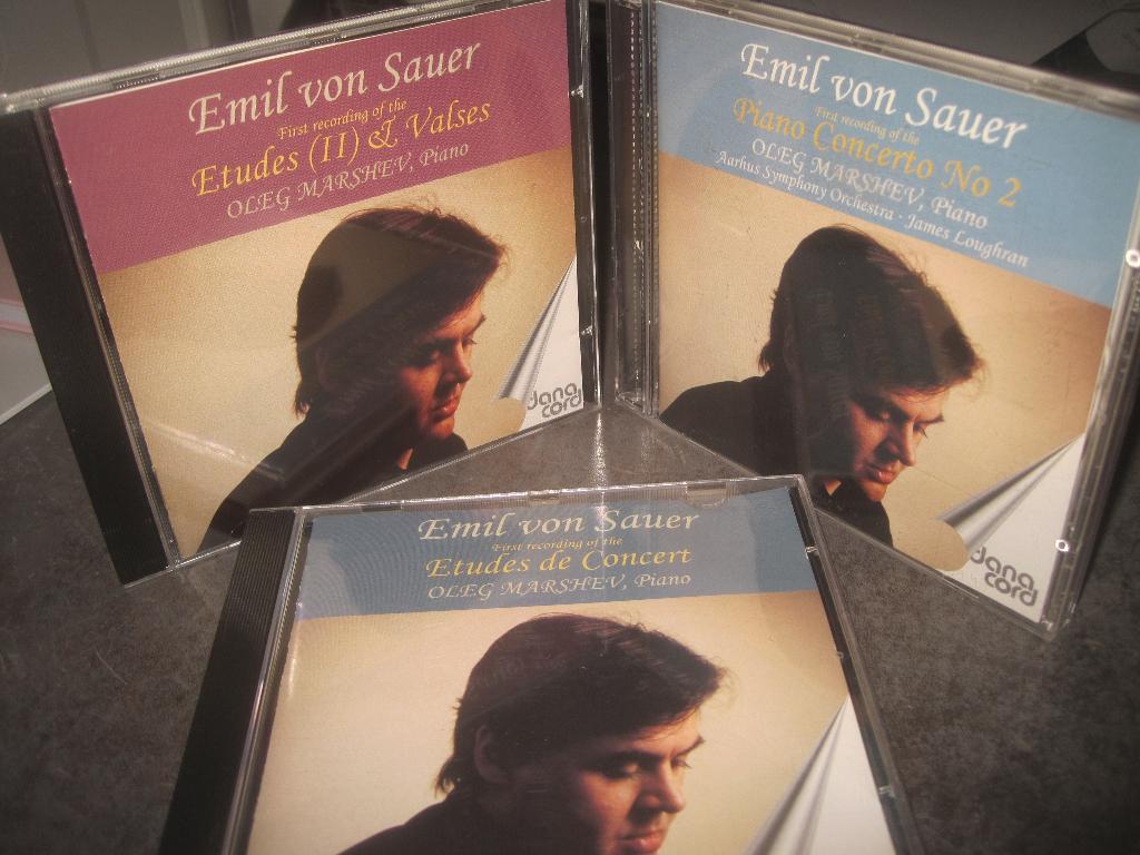Emil v. Sauer 1862-1942 Etudes de Concert e.a 3x CD Danacord, Ophalen of Verzenden, Classicisme, Zo goed als nieuw, Kamermuziek