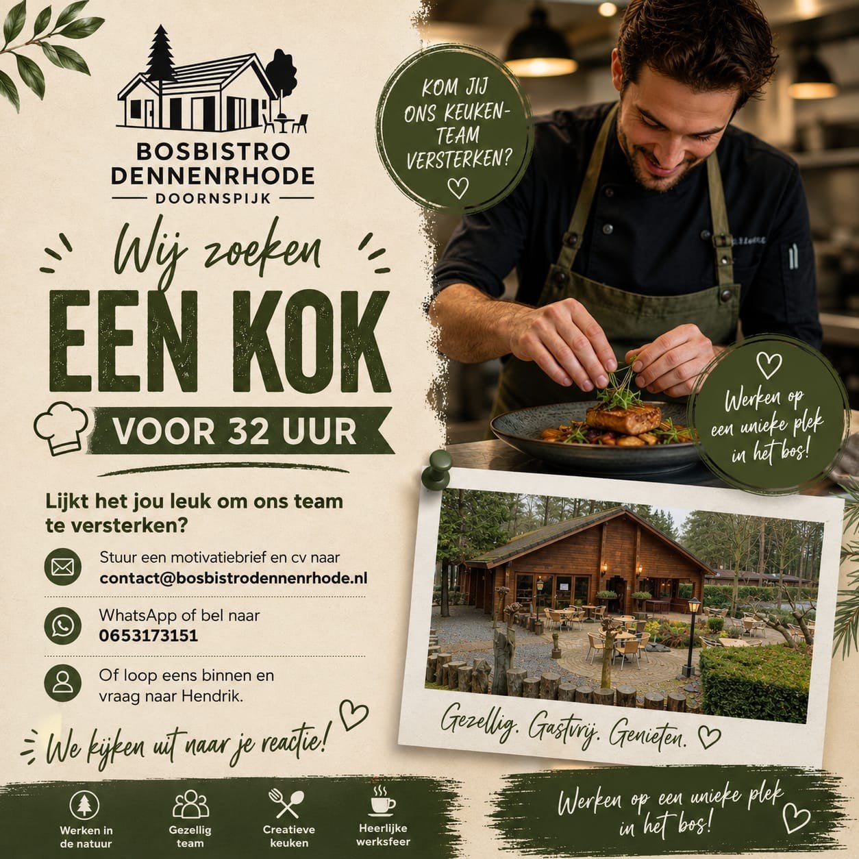 Gezocht: enthousiaste kok!, Vacatures, 33 - 40 uur, MBO, Vanaf 1 jaar, Vast contract