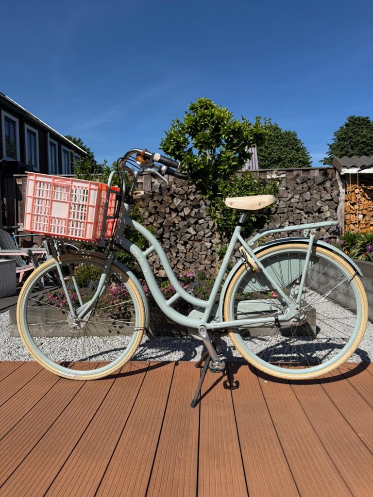 Licht blauwe sparte Lo-La-Jo fiets, Ophalen, Sparta, Gebruikt, Versnellingen