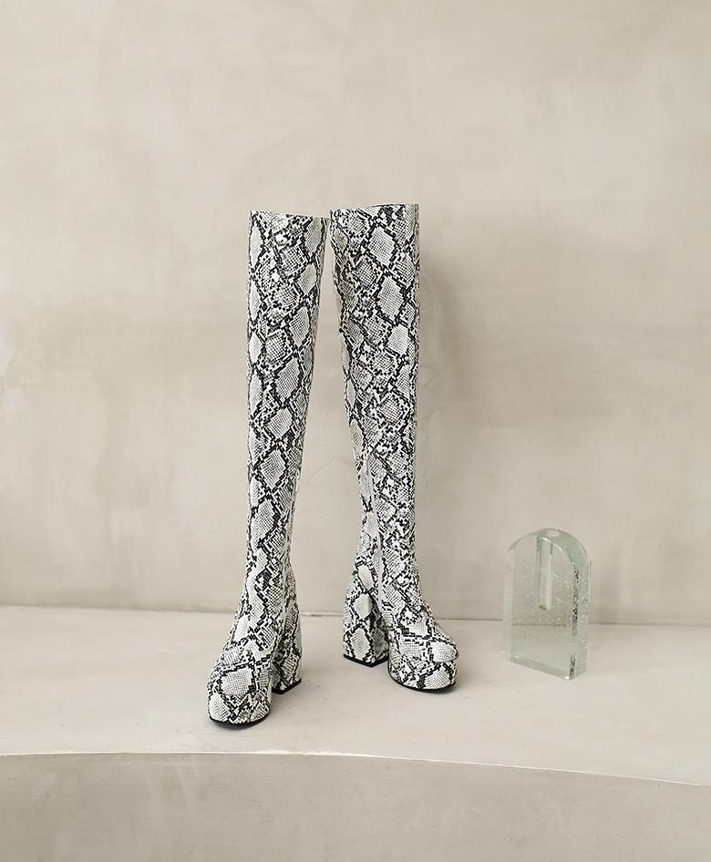 Witte slangen overknee laarzen dames vrouwen hoge laarsjes, Kleding | Dames, Schoenen, Verzenden, Nieuw, Wit, Hoge laarzen