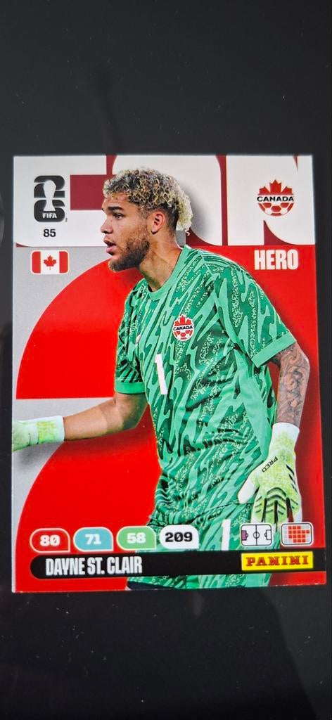 Panini FIFA World Cup 2026 Dayne St. Clair HERO, Ophalen of Verzenden, Zo goed als nieuw, Buitenlandse clubs, Poster, Plaatje of Sticker