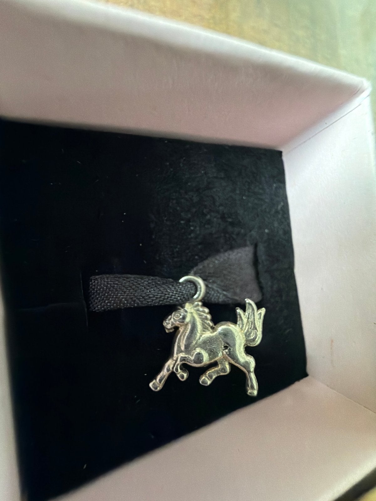 Massief Zilveren Paard Hanger - Dubbelzijdig Bol, Ophalen of Verzenden, Gebruikt, Zilver, Dier