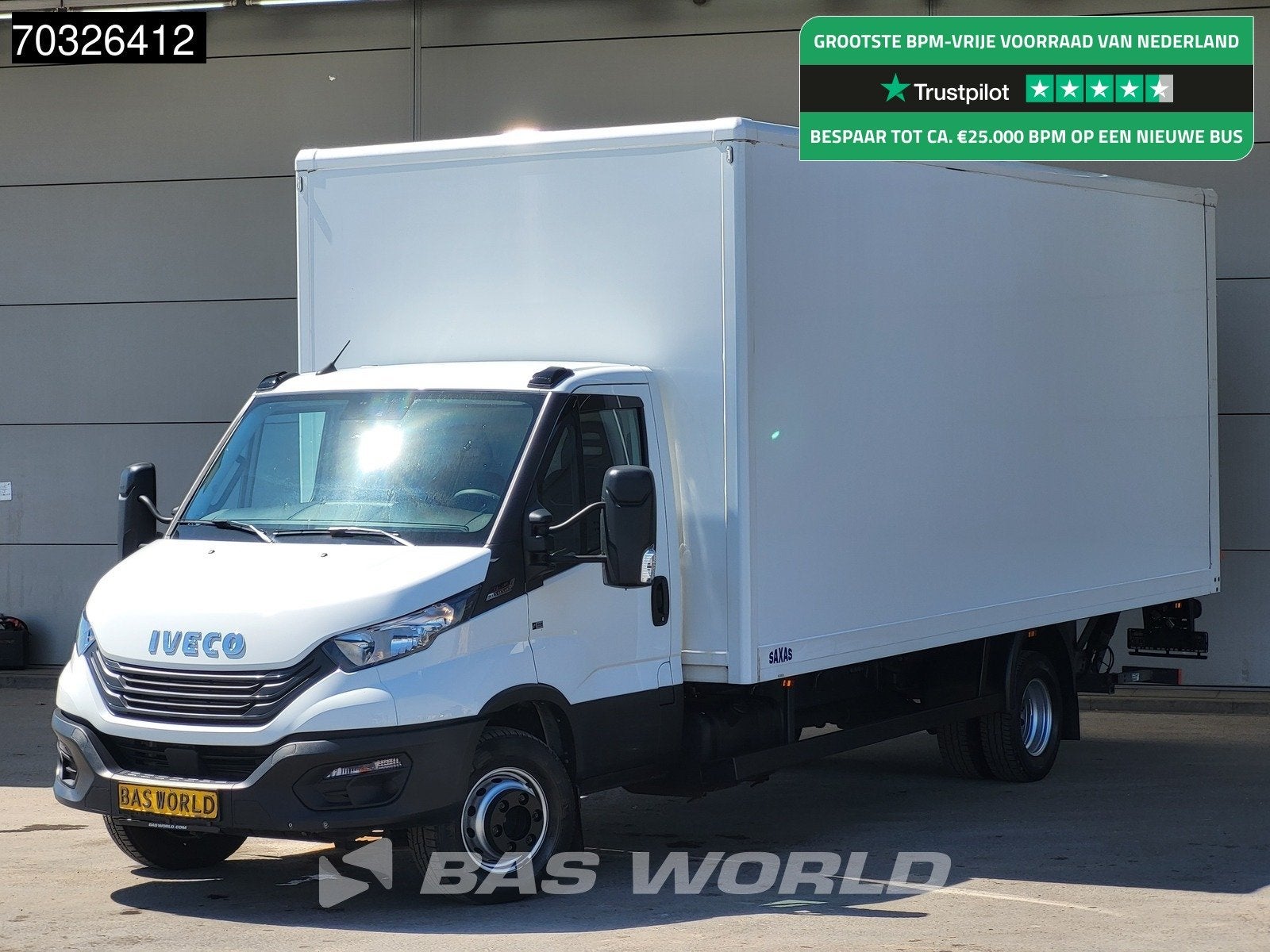 Iveco Daily 70C18 3.0L Automaat 1000KG Laadklep Luchtvering, Automaat, Stof, Gebruikt, Euro 6