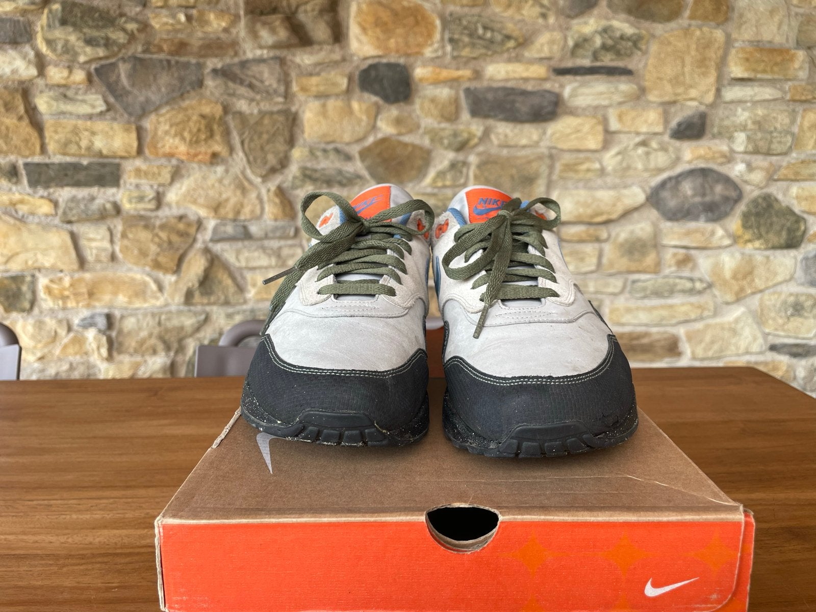 Nike Air Max 1 ‘Adventure Pack’ incl. OG Box en toebehoren, Ophalen of Verzenden, Gedragen, Overige kleuren, Sneakers of Gympen
