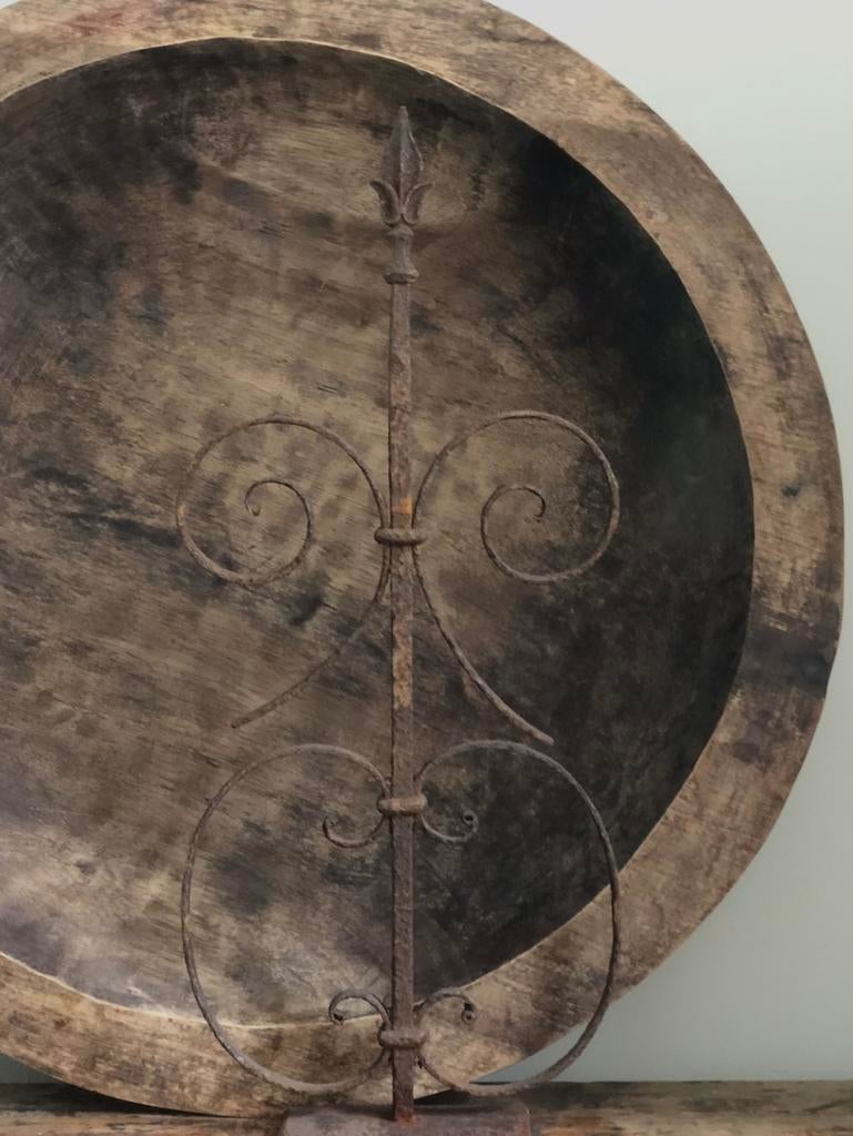 Houten XXL offerschaal (80 cm) oosters sober, Ophalen