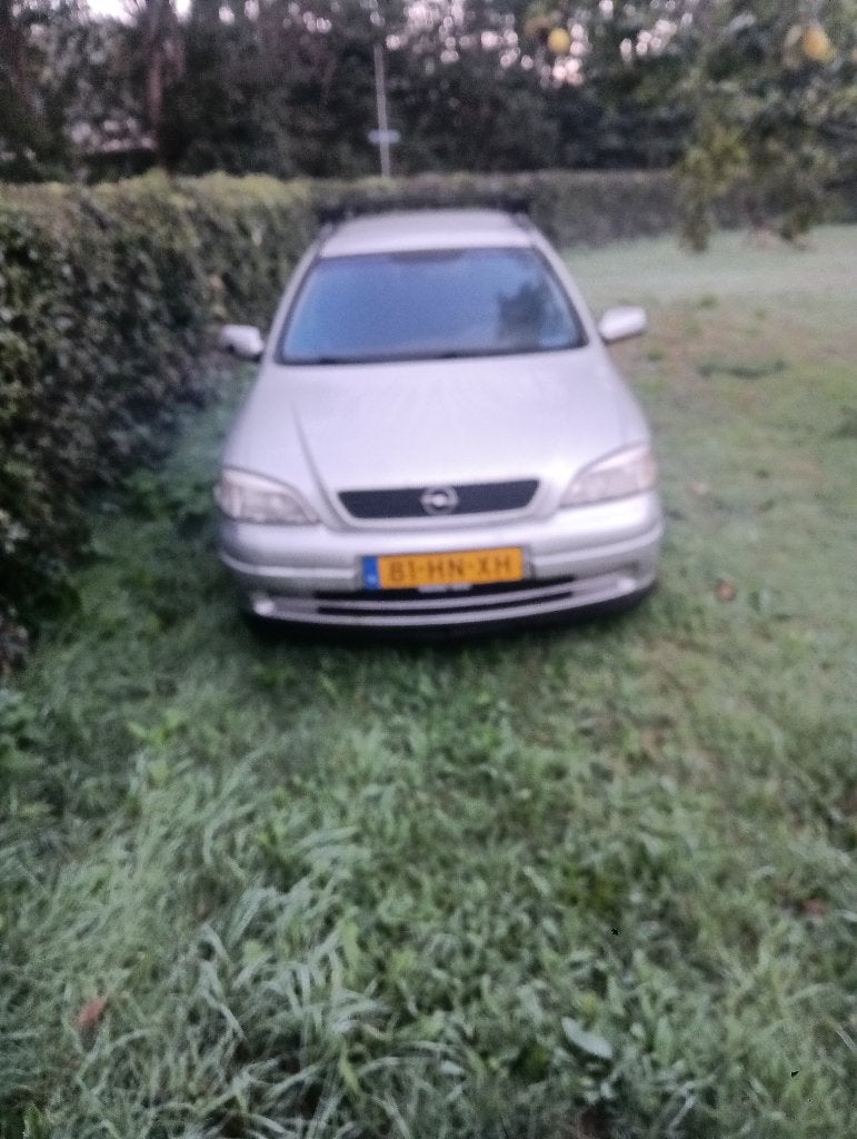Opel Astra 1.6 8V St.wgn. 2001 Grijs GESCHORST, Auto's, Voorwielaandrijving, 4 cilinders, 49 €/maand, Stationwagon