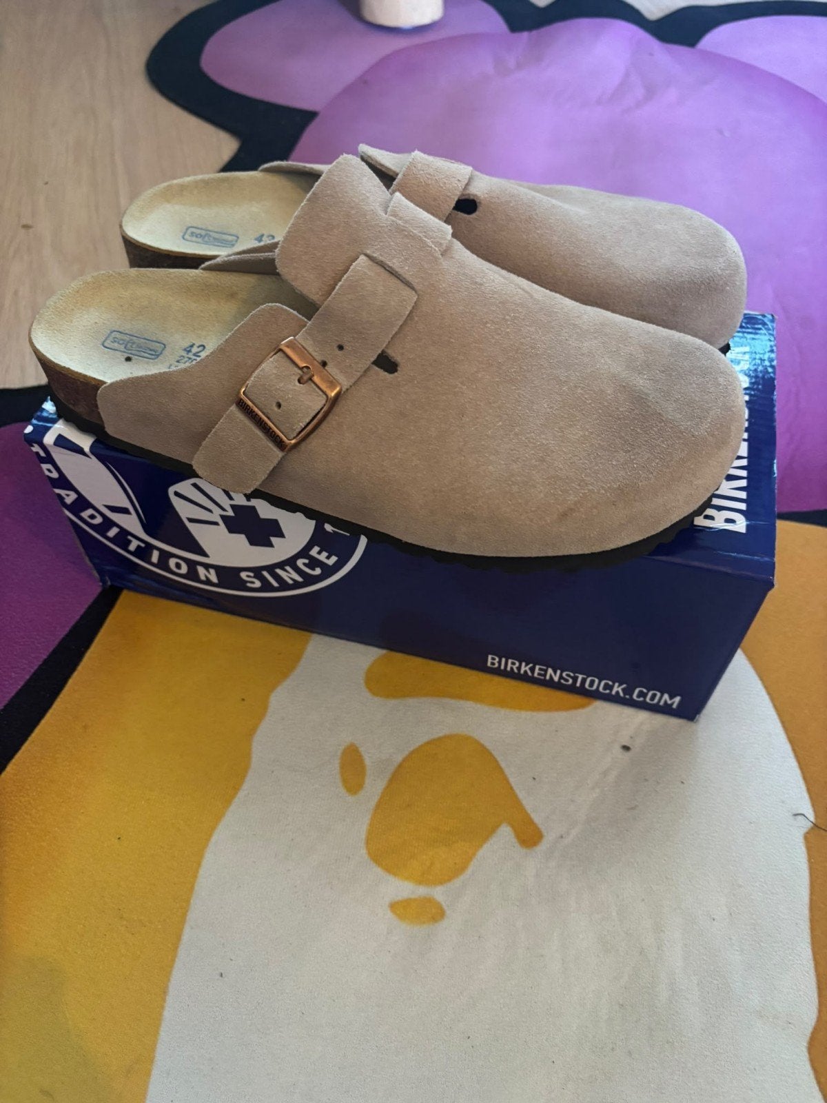 Birkenstock Boston maat 42 kleur nude, Kleding | Heren, Ophalen of Verzenden, Birkenstock, Gedragen, Bruin